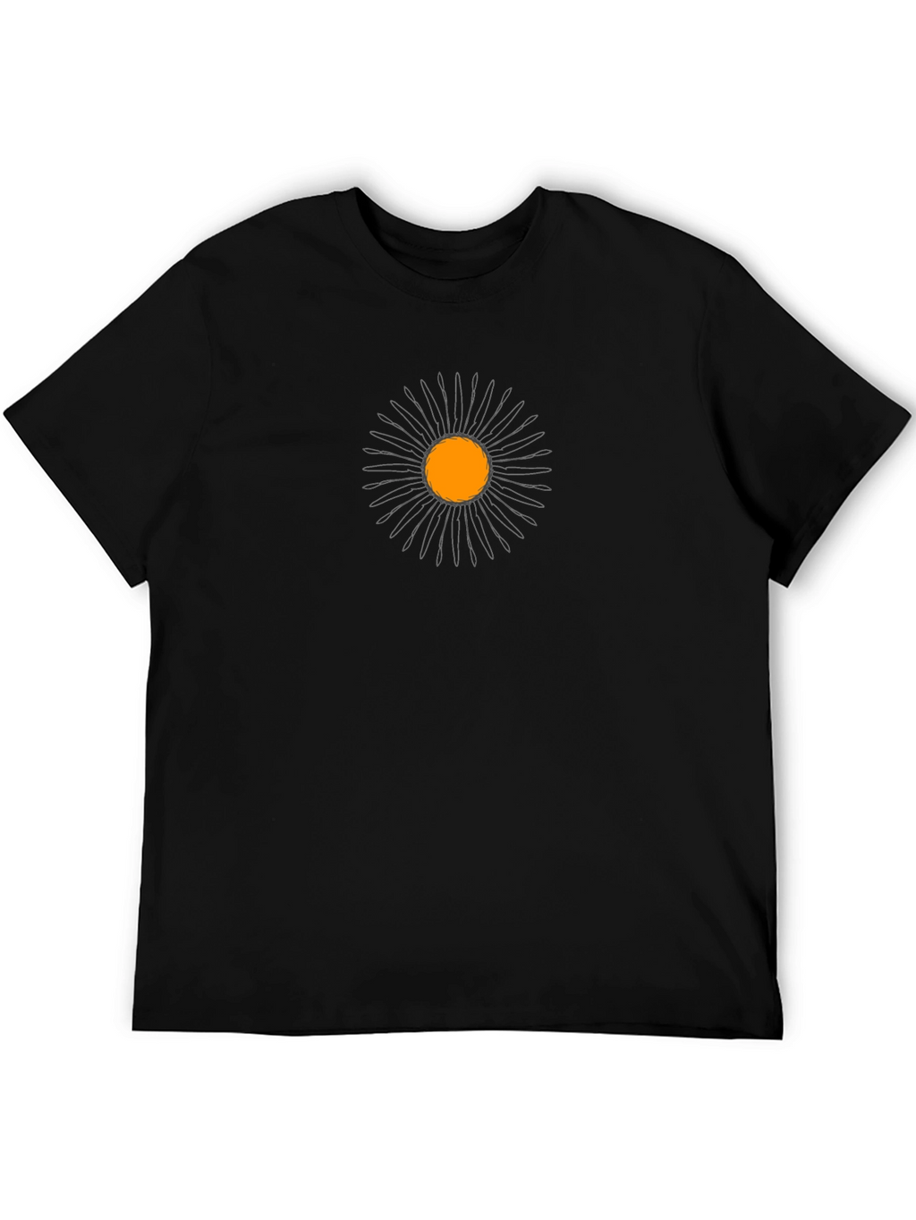 Abstract Floral Graphic Black Tee