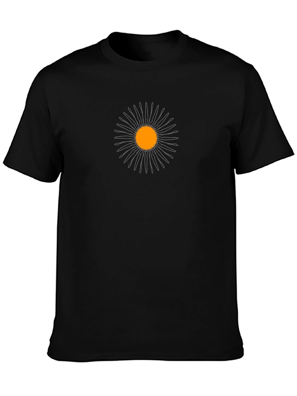 Abstract Floral Graphic Black Tee