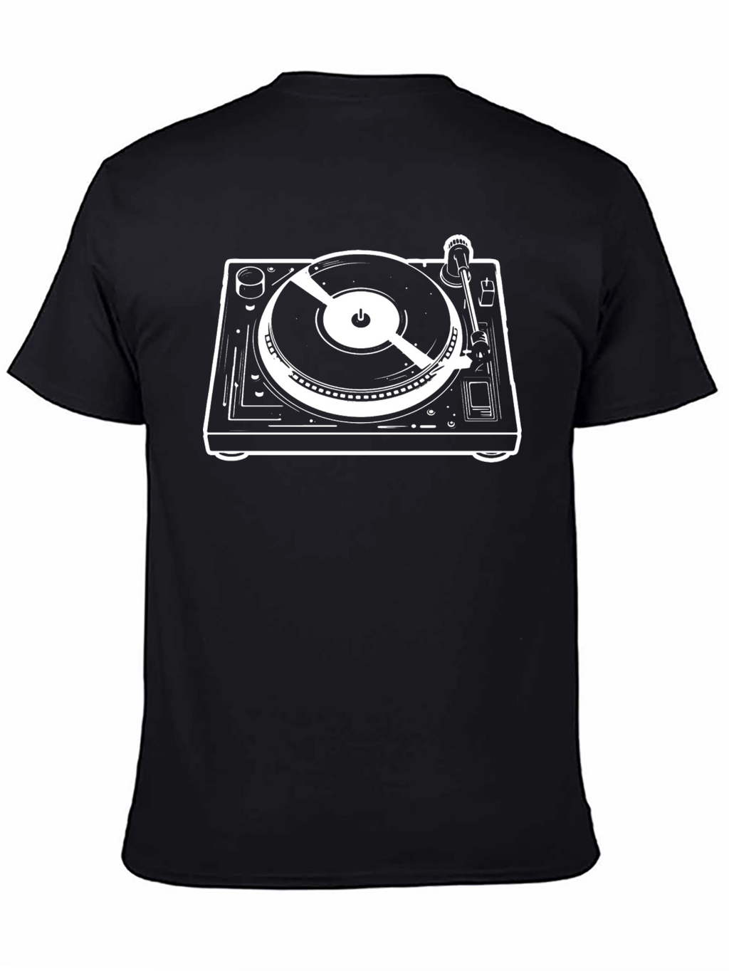 DJ Turntable Graphic Tee - Black