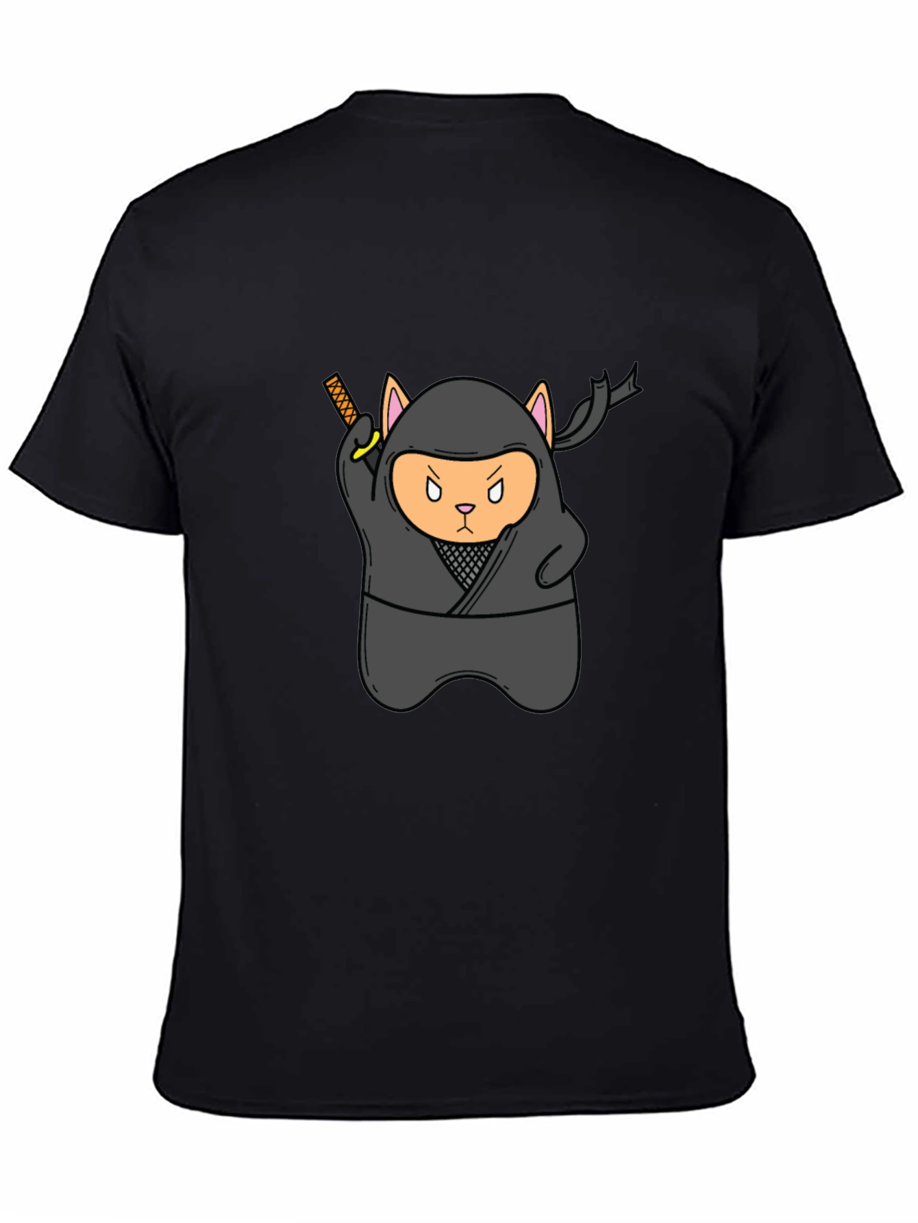 Ninja Cat Black T-Shirt - Stealth Mode Activated!