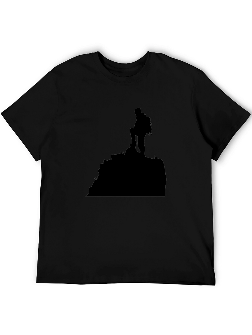 Mountain Hiker Graphic Tee - Black Cotton T-Shirt