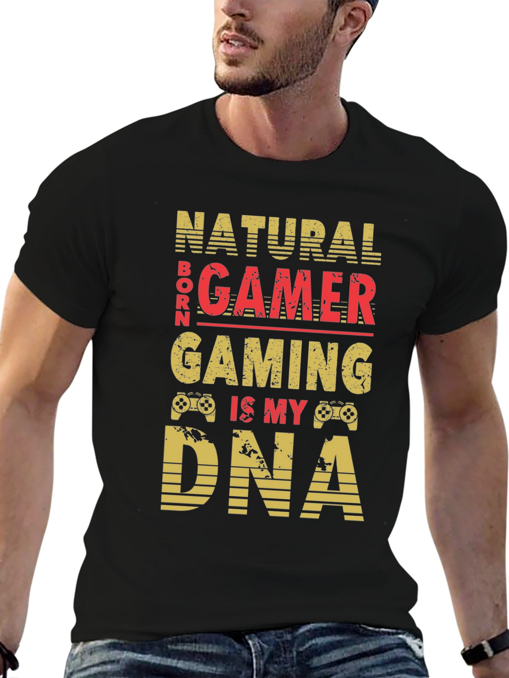 Natural Born Gamer T-Shirt - Gaming DNA Tee