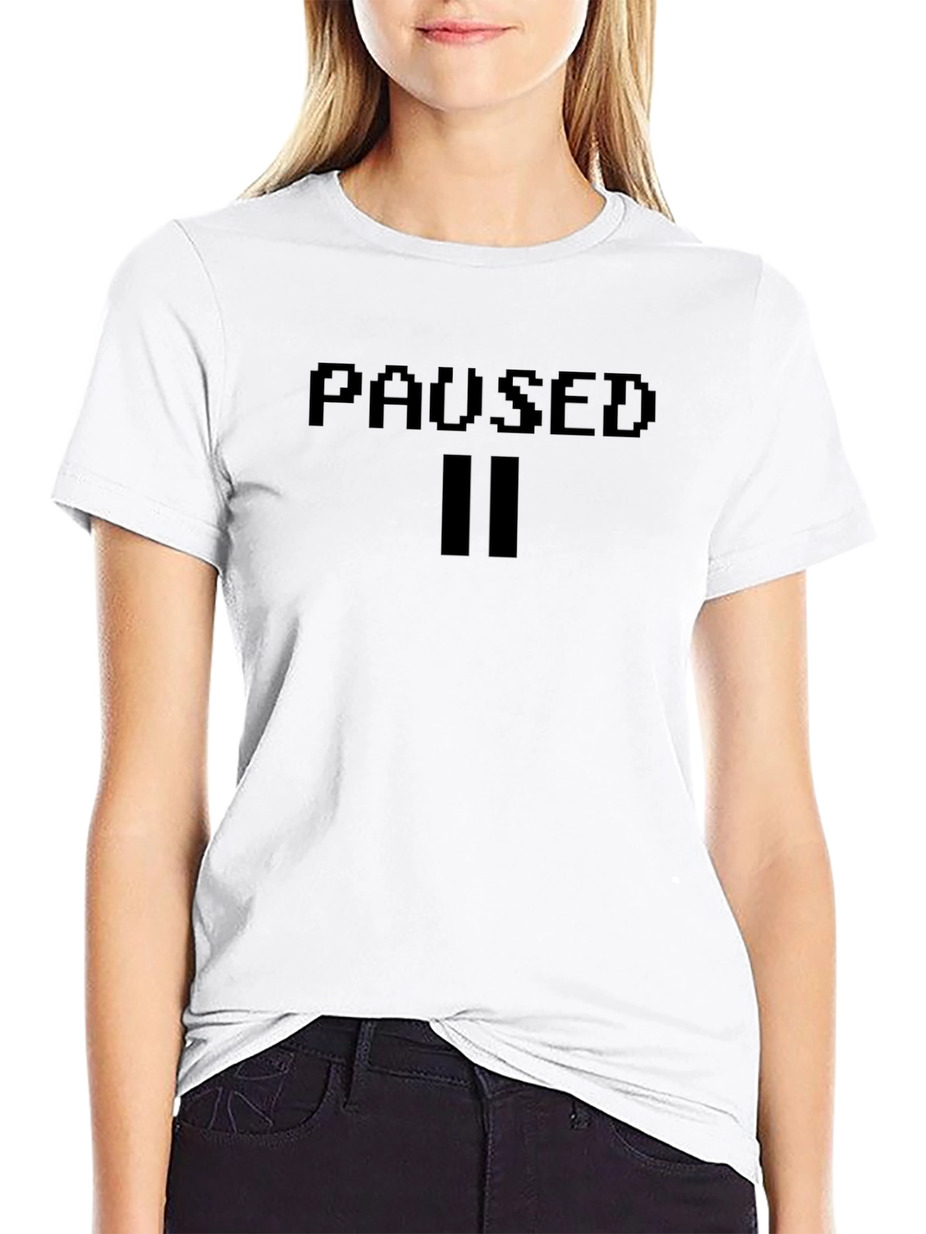 PAUSED Gaming Pixel T-Shirt - Black