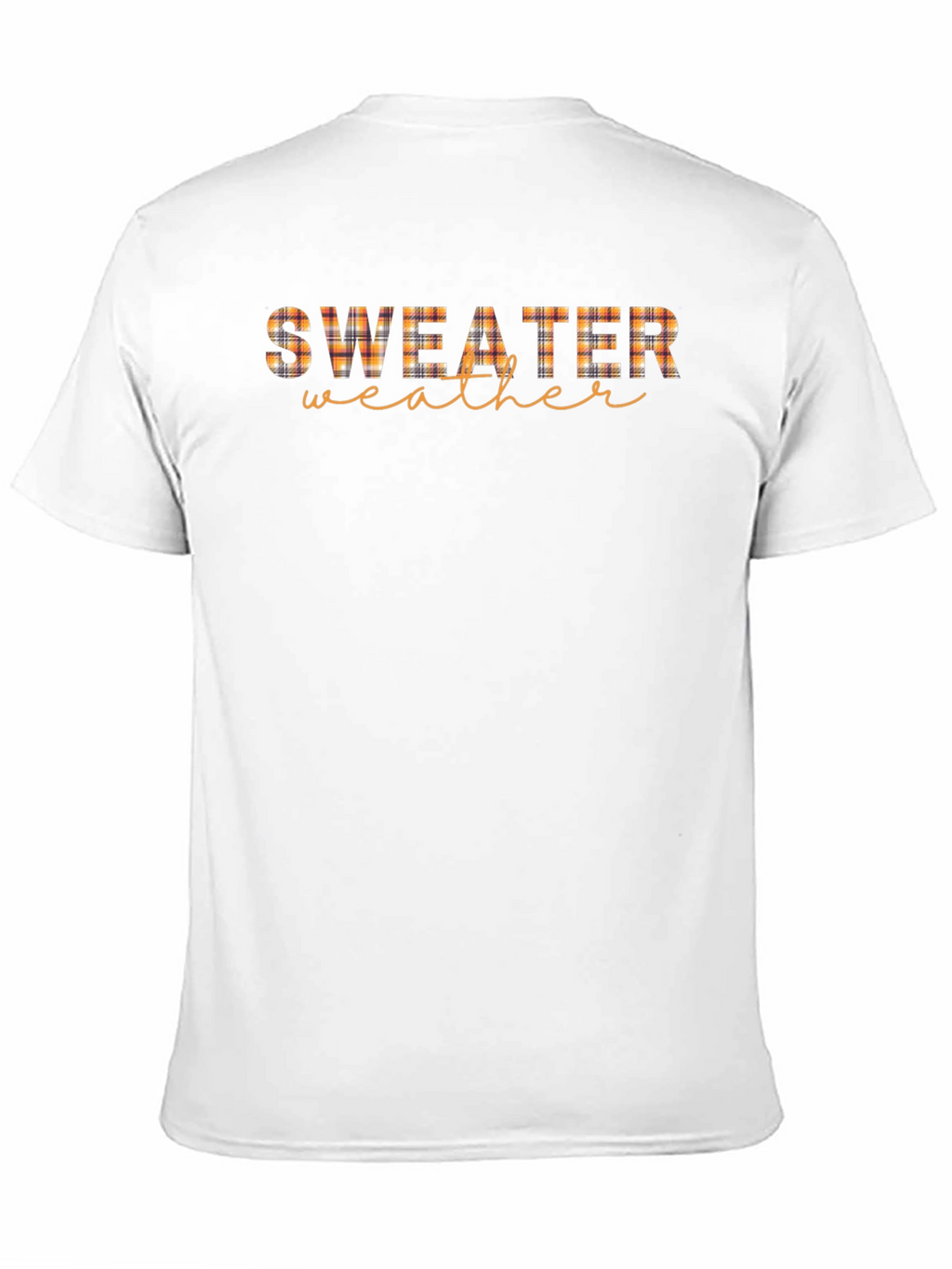 Sweater Weather Plaid Print Black T-Shirt