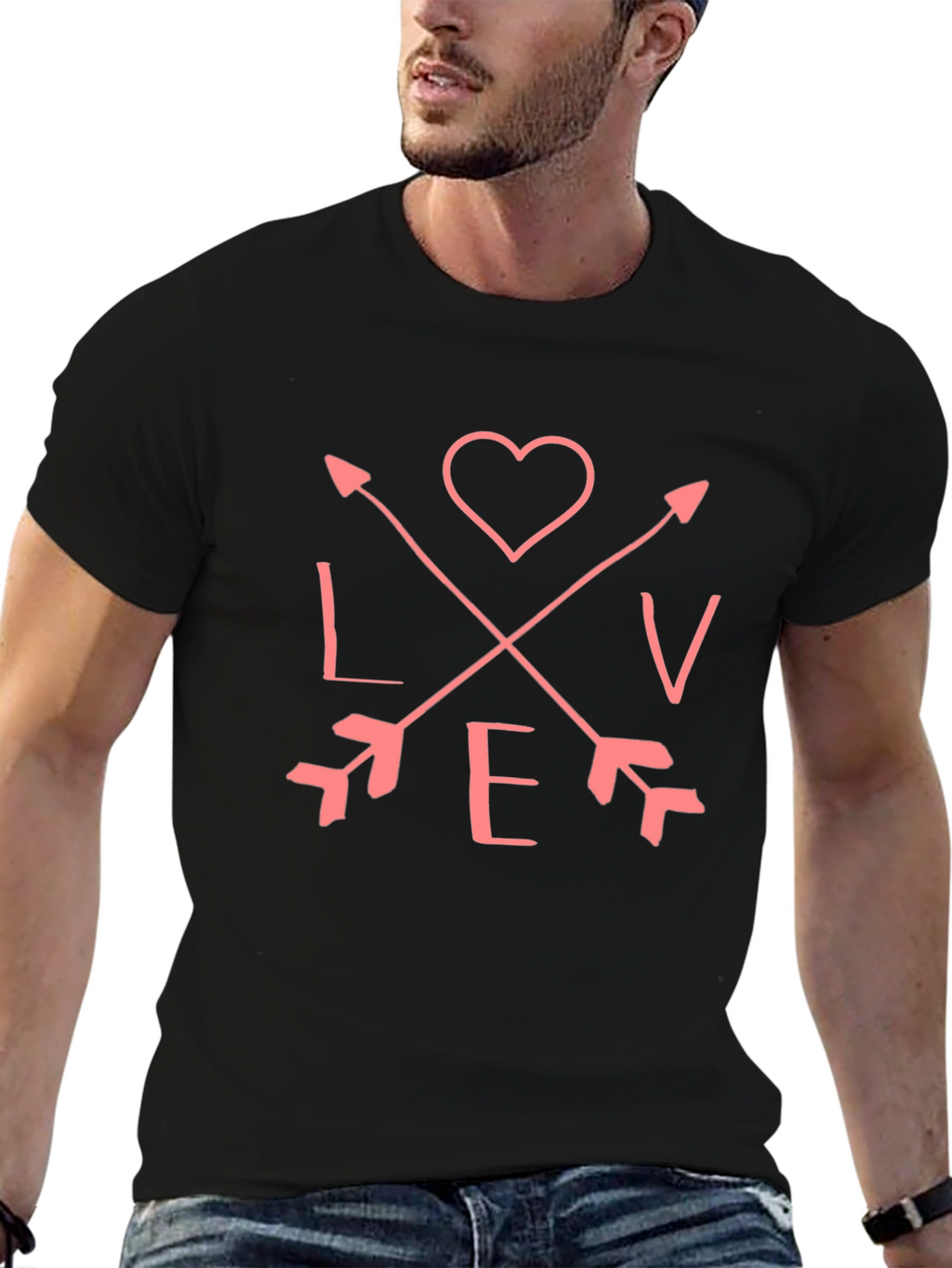Love Arrow Graphic Tee - Black T-Shirt