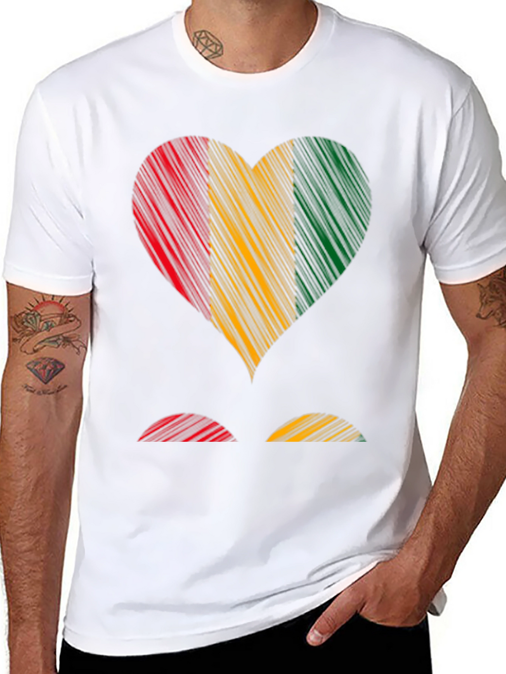 Guinea Heart Flag T-Shirt - Show Your Pride!