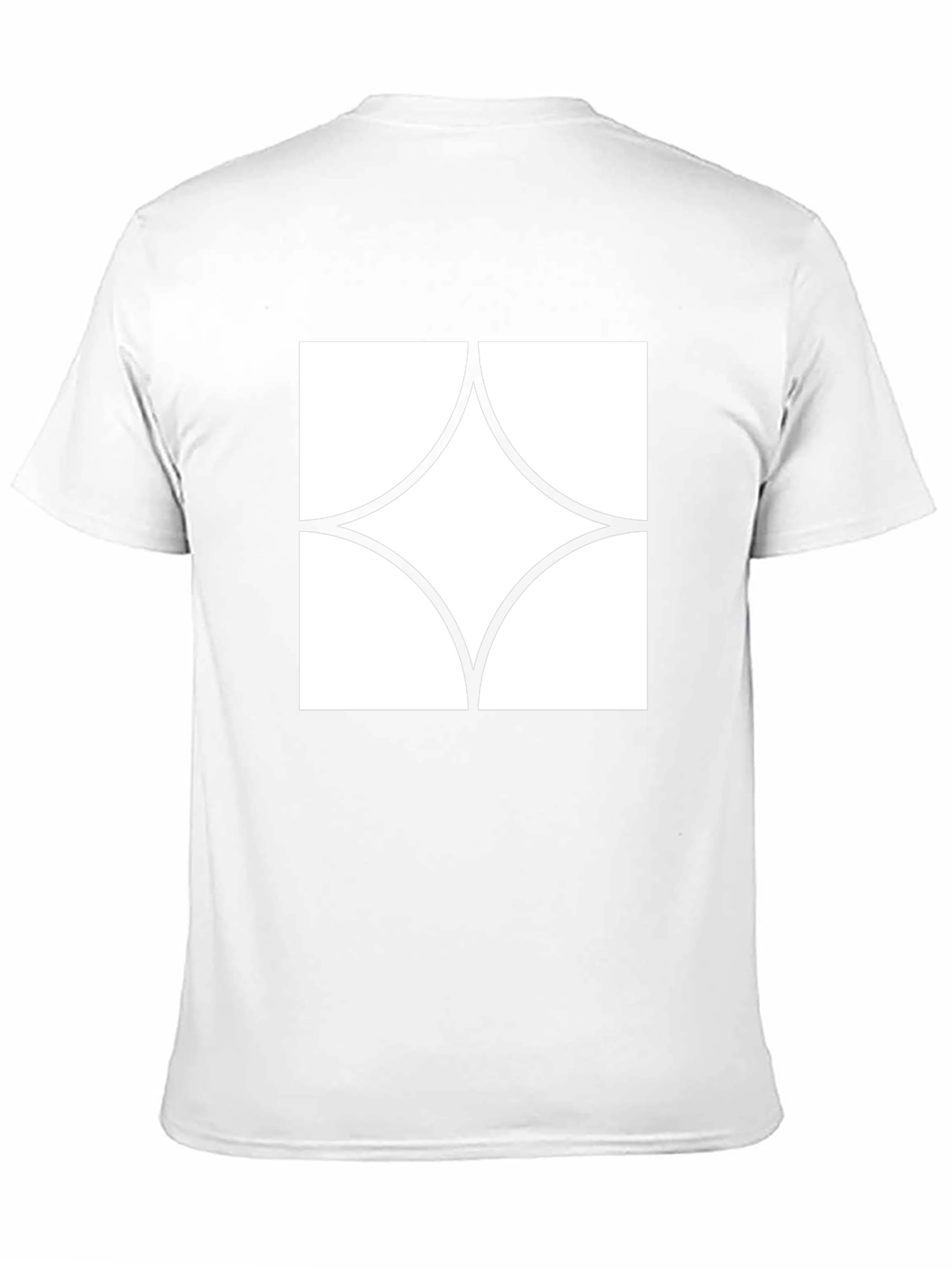 Modern Graphic Tee - Black with White Diamond Design