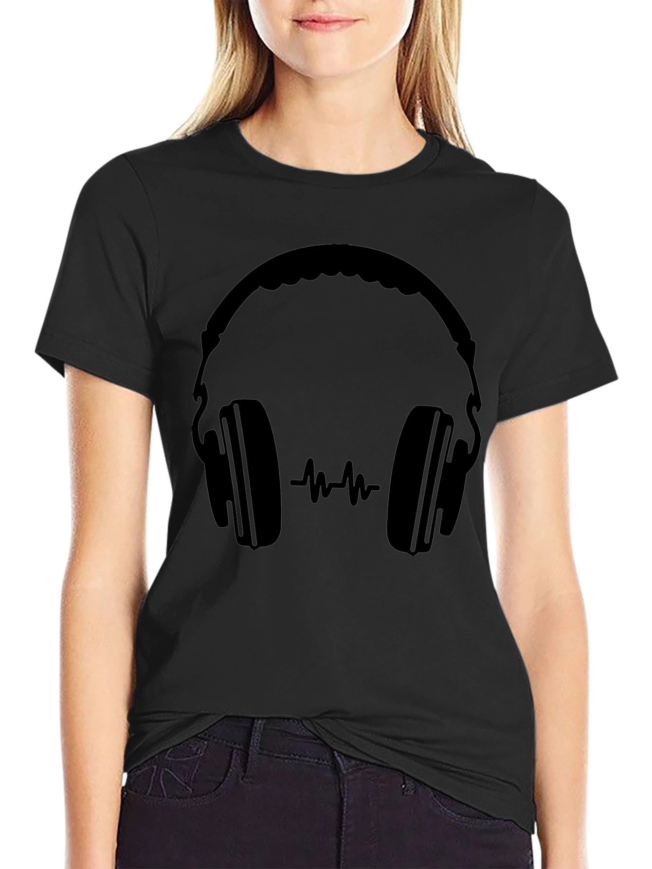 Headphones Graphic Tee - Modern Music Lover T-Shirt