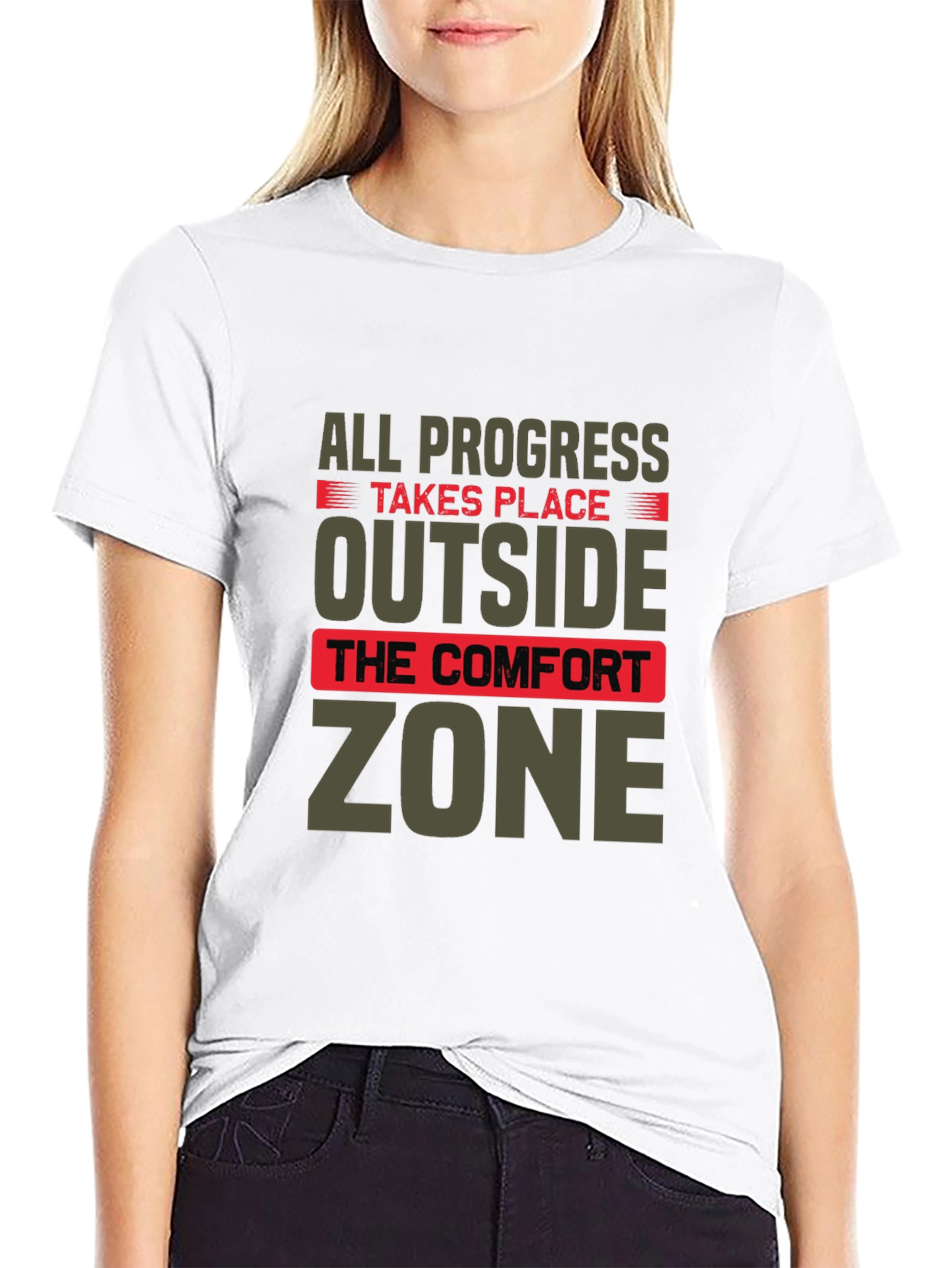 Progress Outside Comfort Zone Graphic T-Shirt