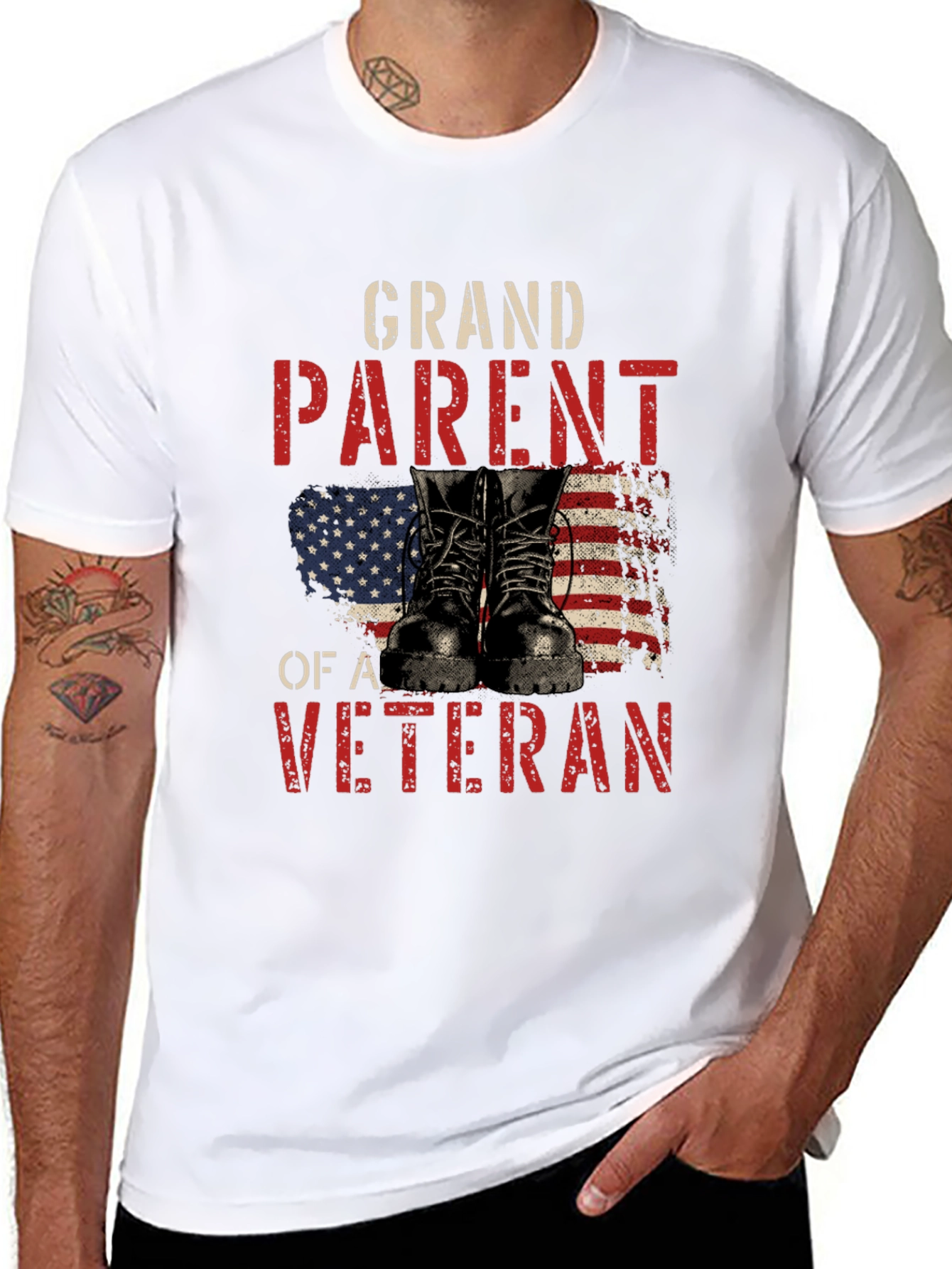 Grandparent of a Veteran T-Shirt - Patriotic