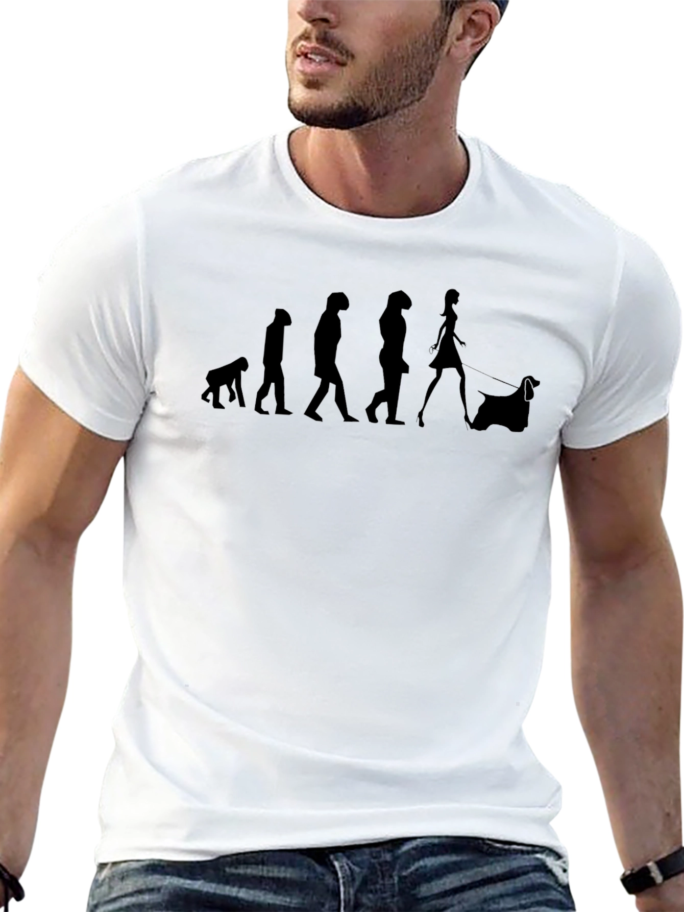 Evolution Dog Walker Graphic Tee - Black