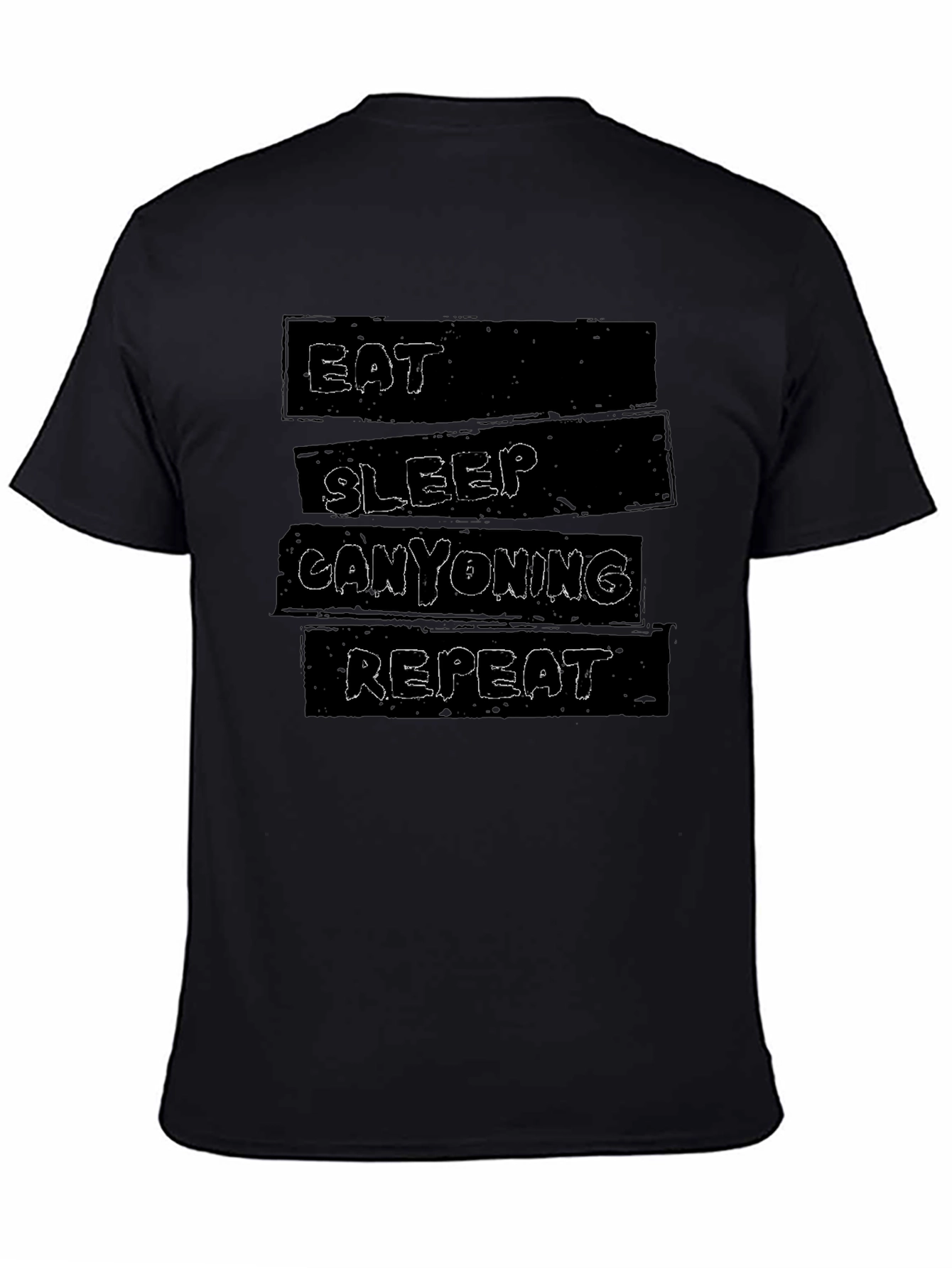 Eat Sleep Canyoning Repeat Black T-Shirt