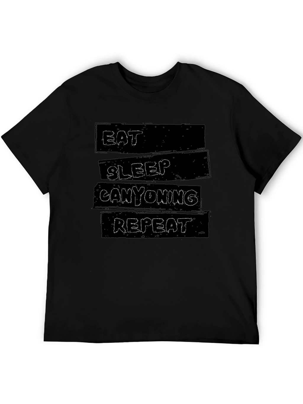 Eat Sleep Canyoning Repeat Black T-Shirt