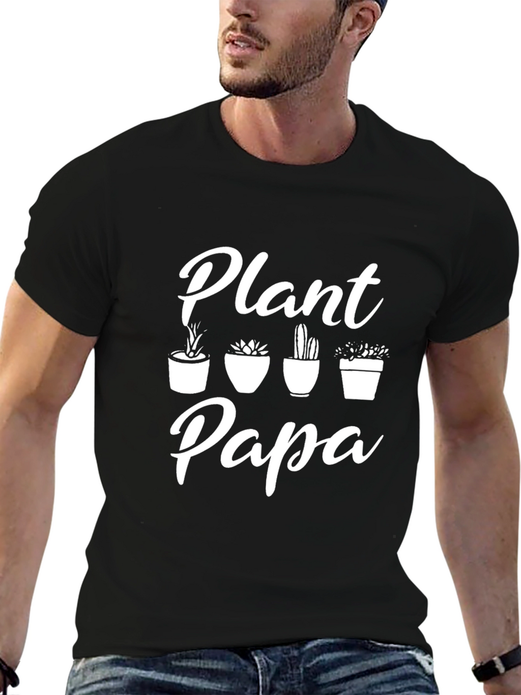 Plant Papa Graphic T-Shirt - Black