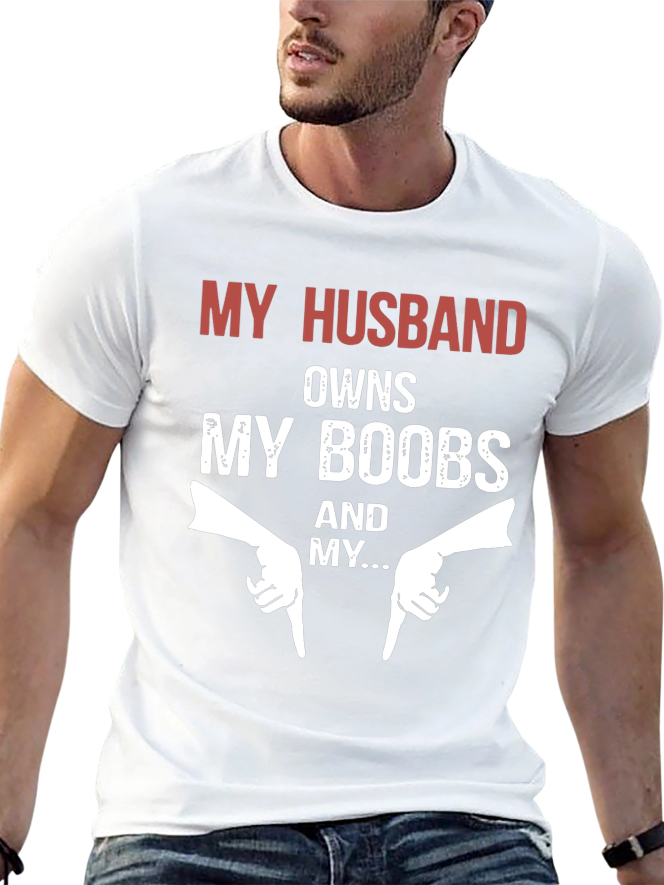 Funny My Husband Owns My Boobs T-Shirt