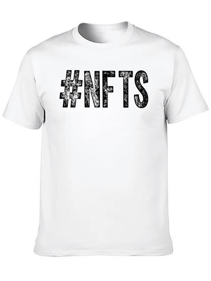 #NFTs Black Graphic Tee - Mens Casual Fashion