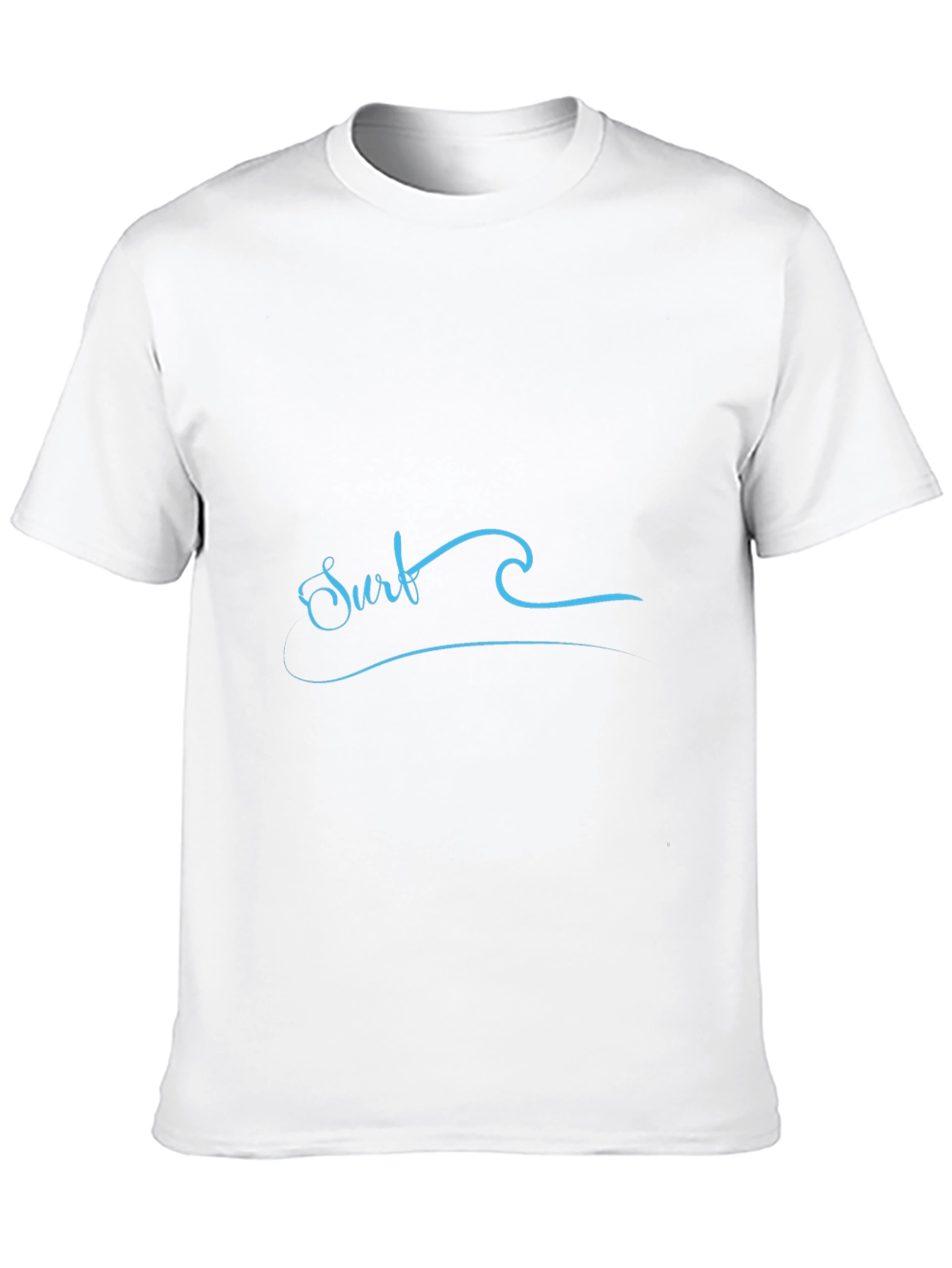 Surf Wave Graphic Tee - Black Cotton T-Shirt