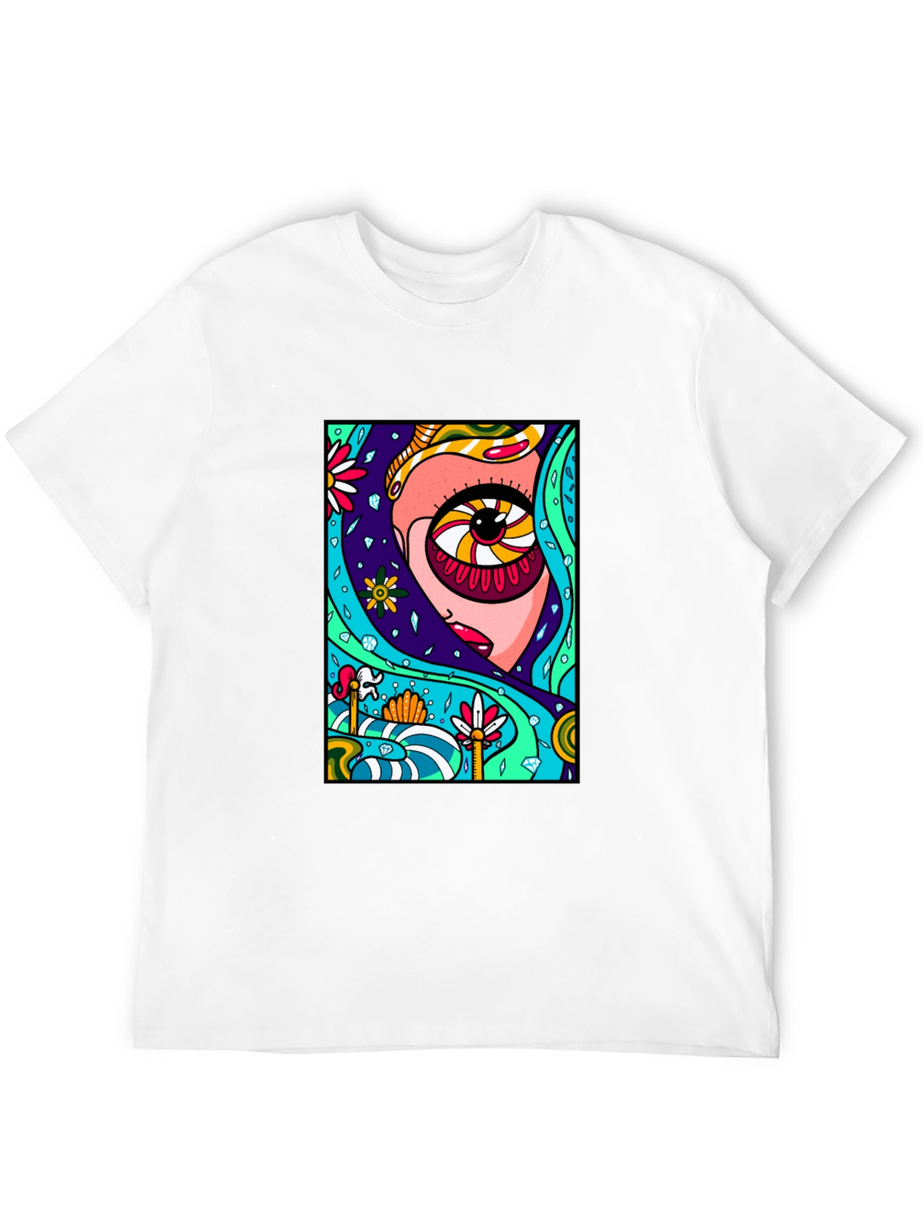 Psychedelic Eye Graphic Black Tee