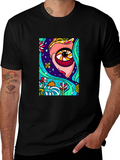Psychedelic Eye Graphic Black Tee