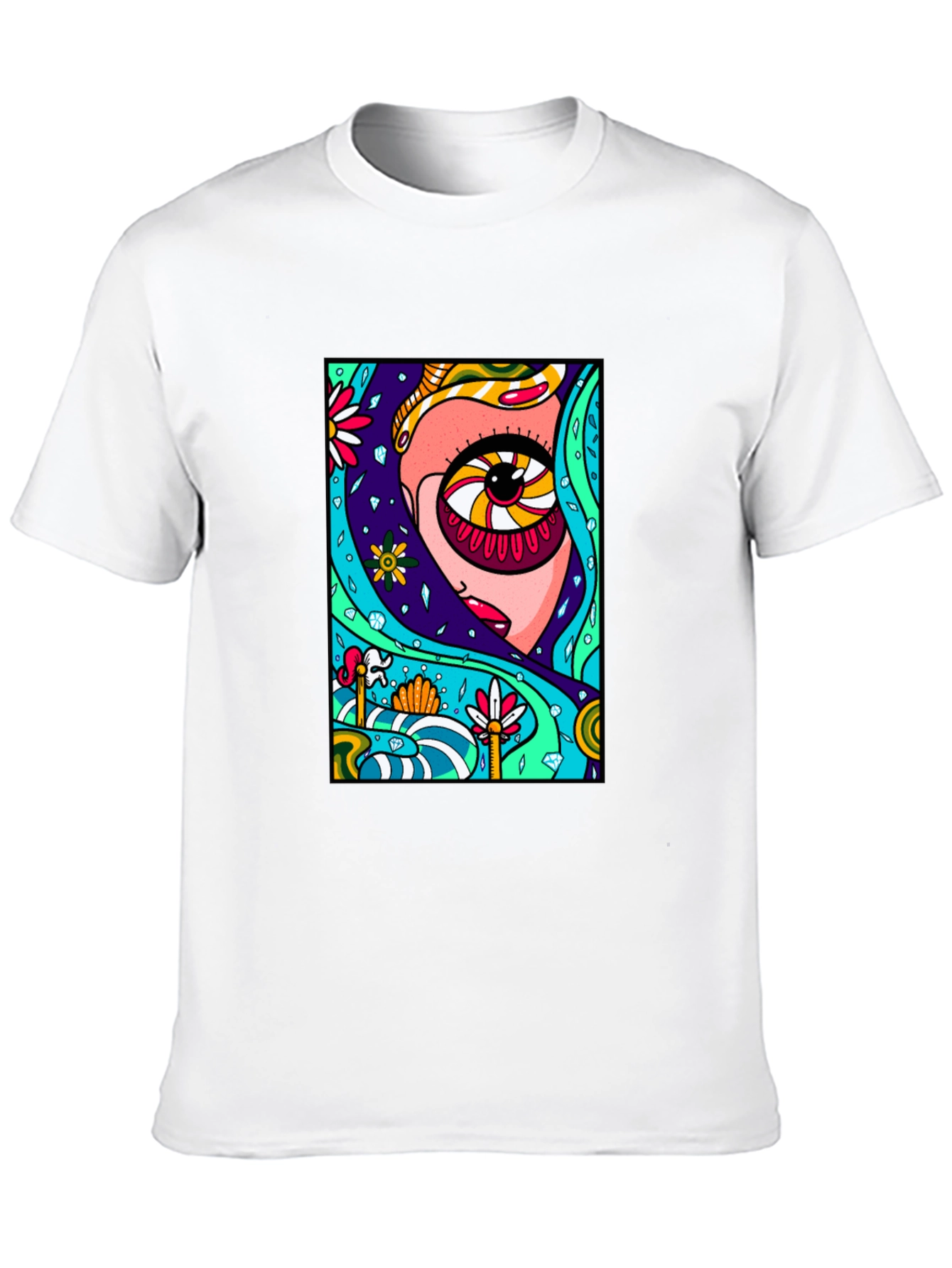 Psychedelic Eye Graphic Black Tee