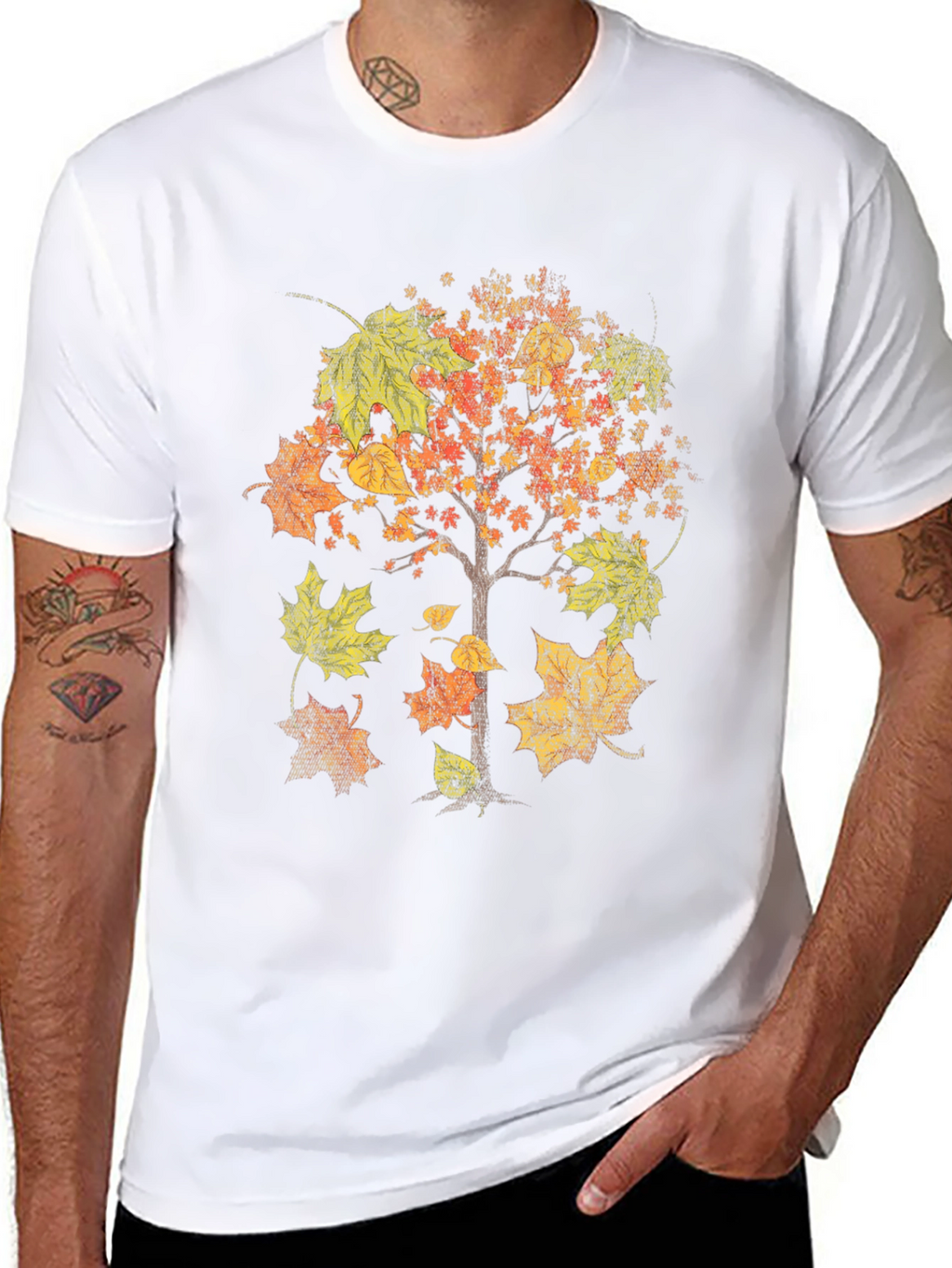 Autumn Tree Graphic Tee - Nature Inspired Shirt