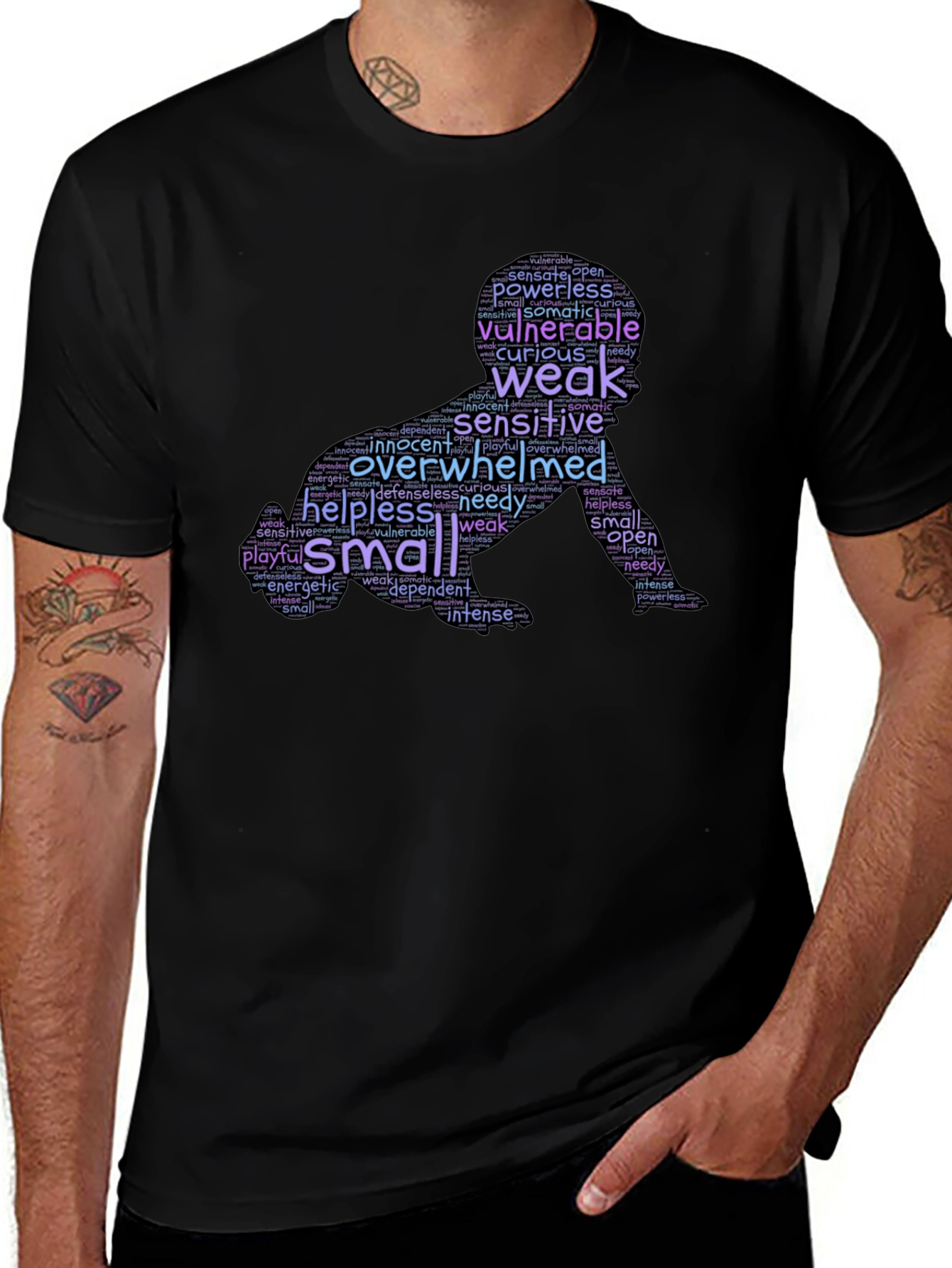 Vulnerable Baby Word Art Graphic T-Shirt