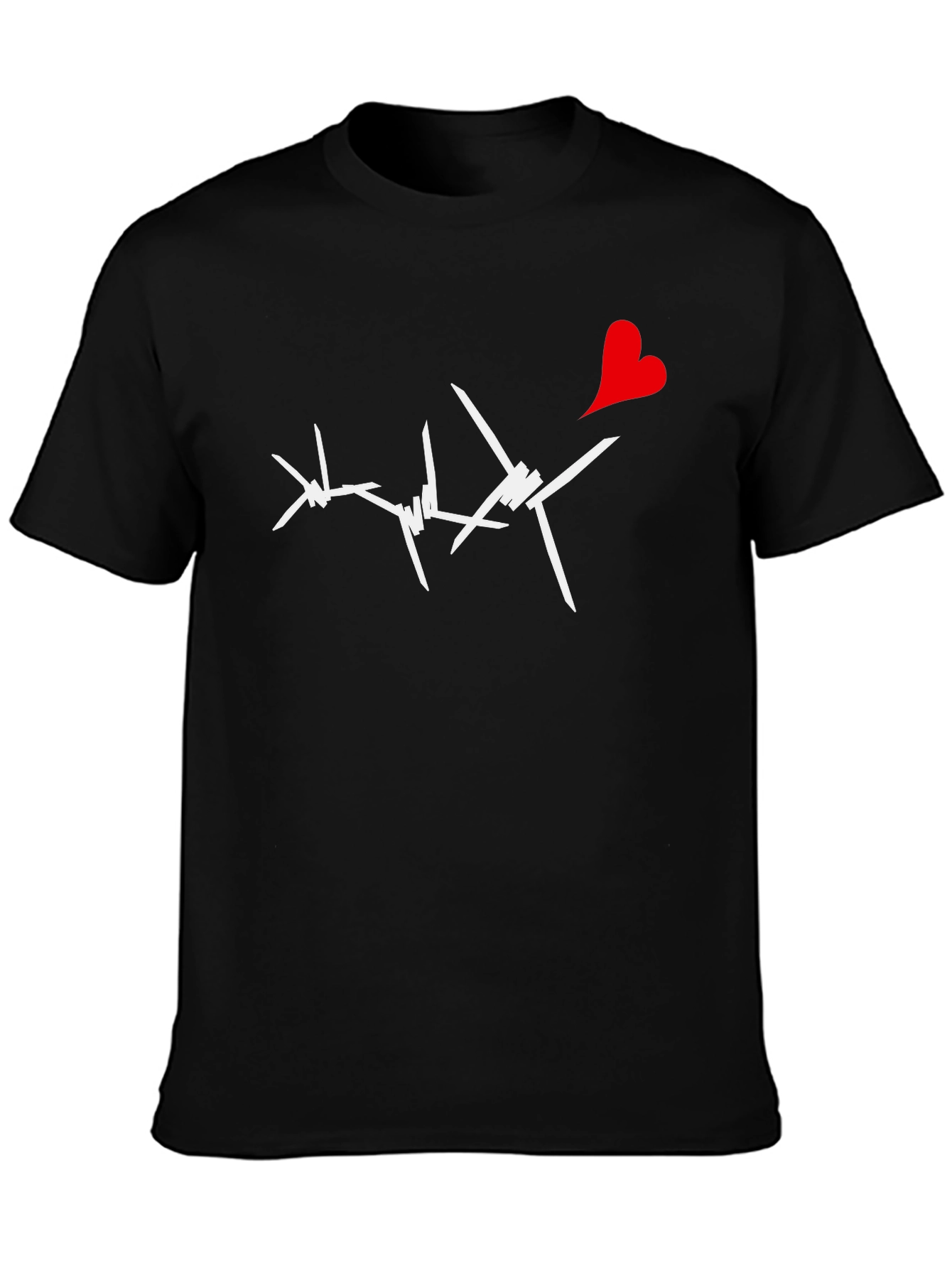 Barbed Heart Graphic Tee - Edgy Love