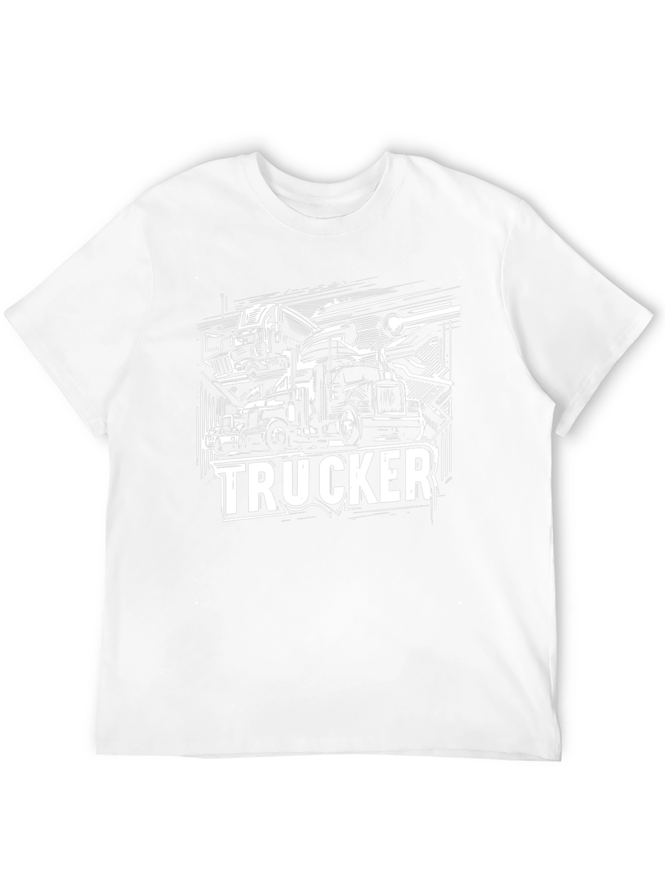 Trucker Graphic T-Shirt - Black