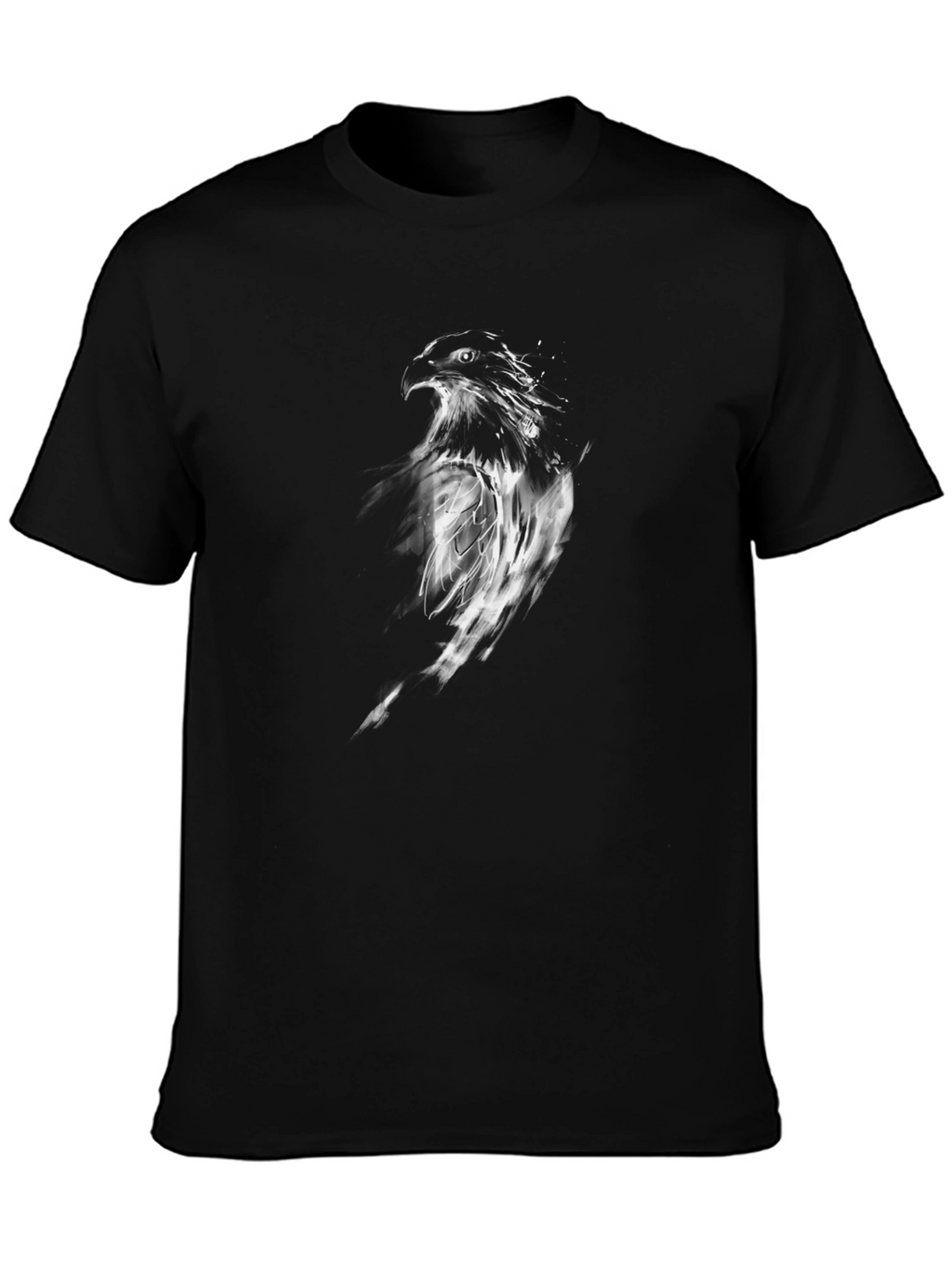 Black T-Shirt with Eagle Graphic