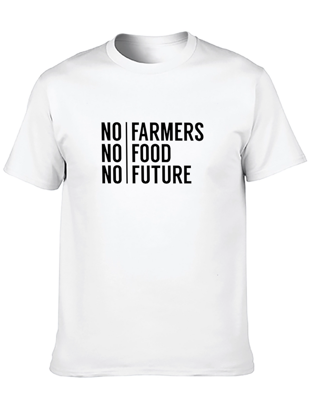 No Farmers No Food No Future Black T-Shirt