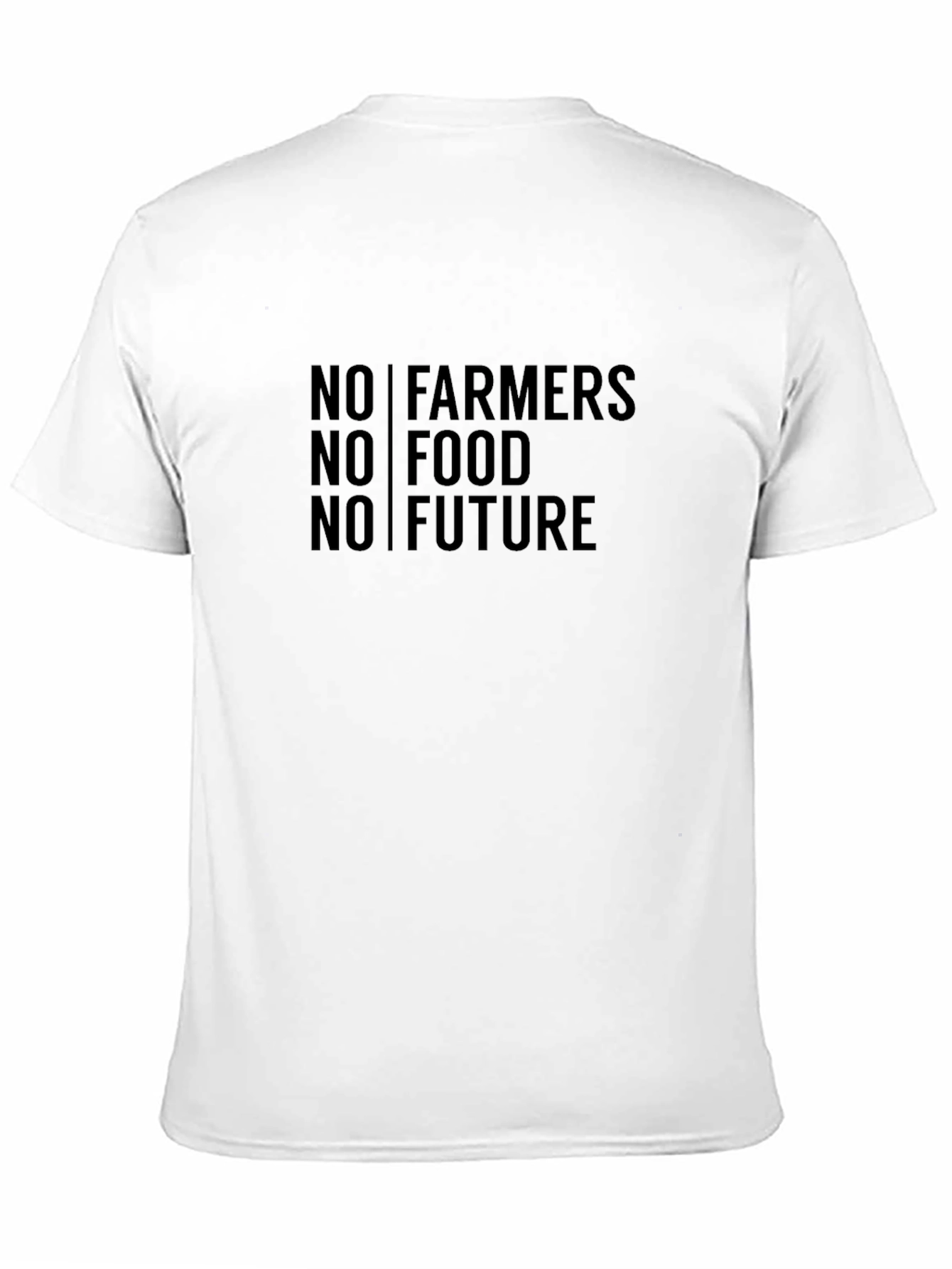 No Farmers No Food No Future Black T-Shirt