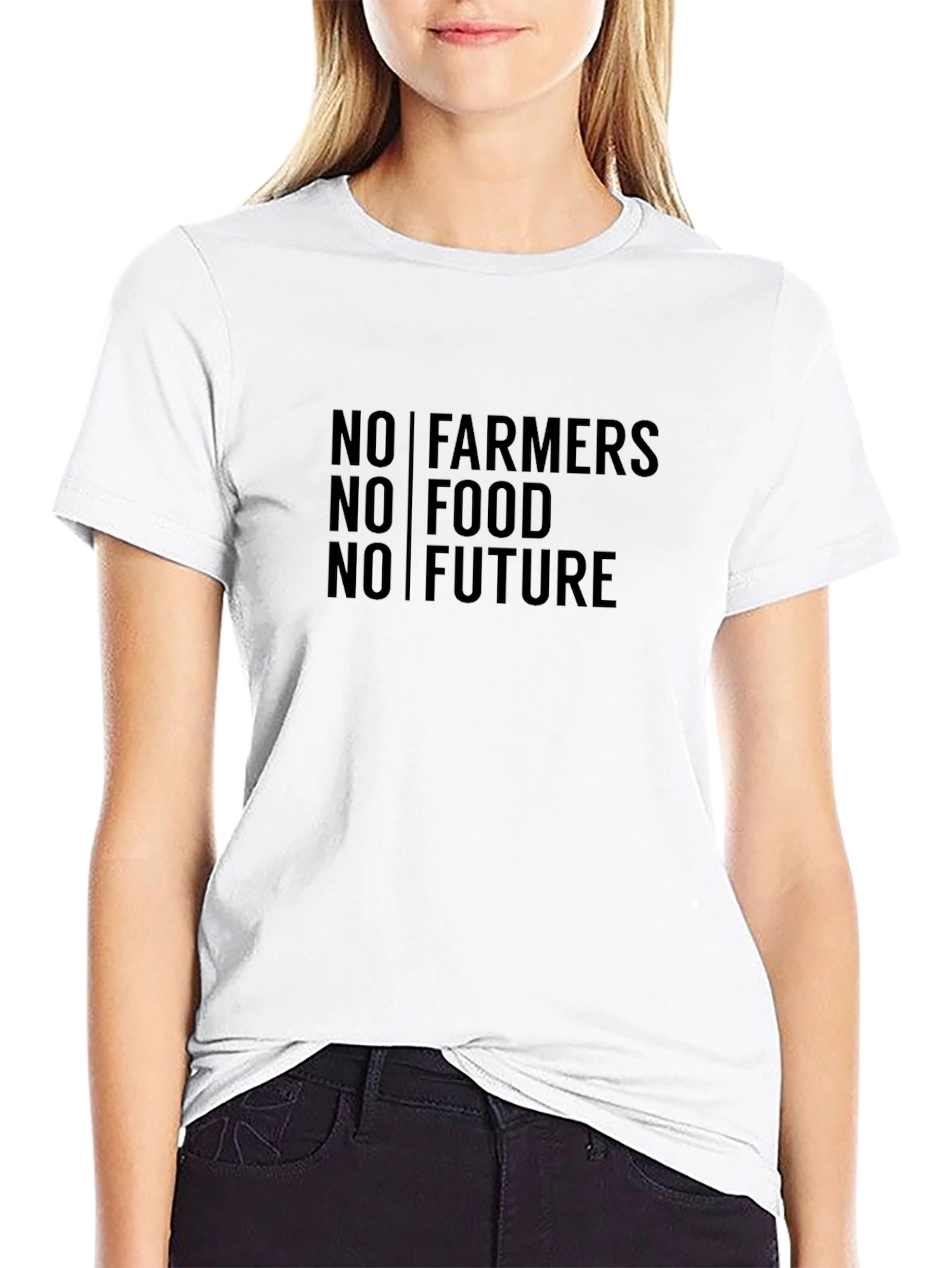 No Farmers No Food No Future Black T-Shirt