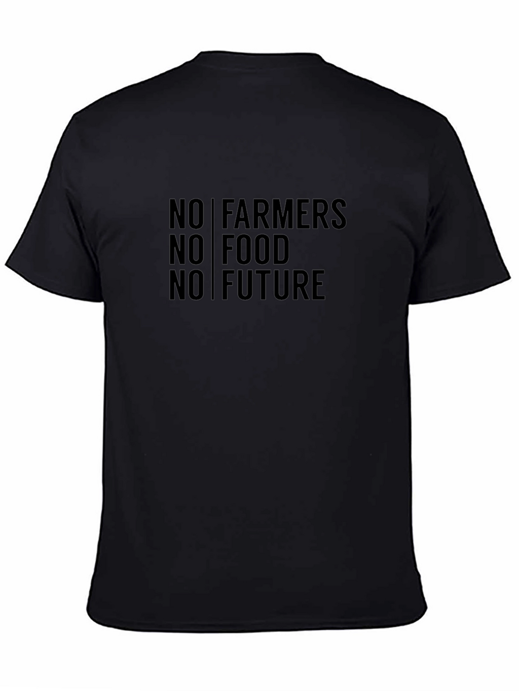 No Farmers No Food No Future Black T-Shirt
