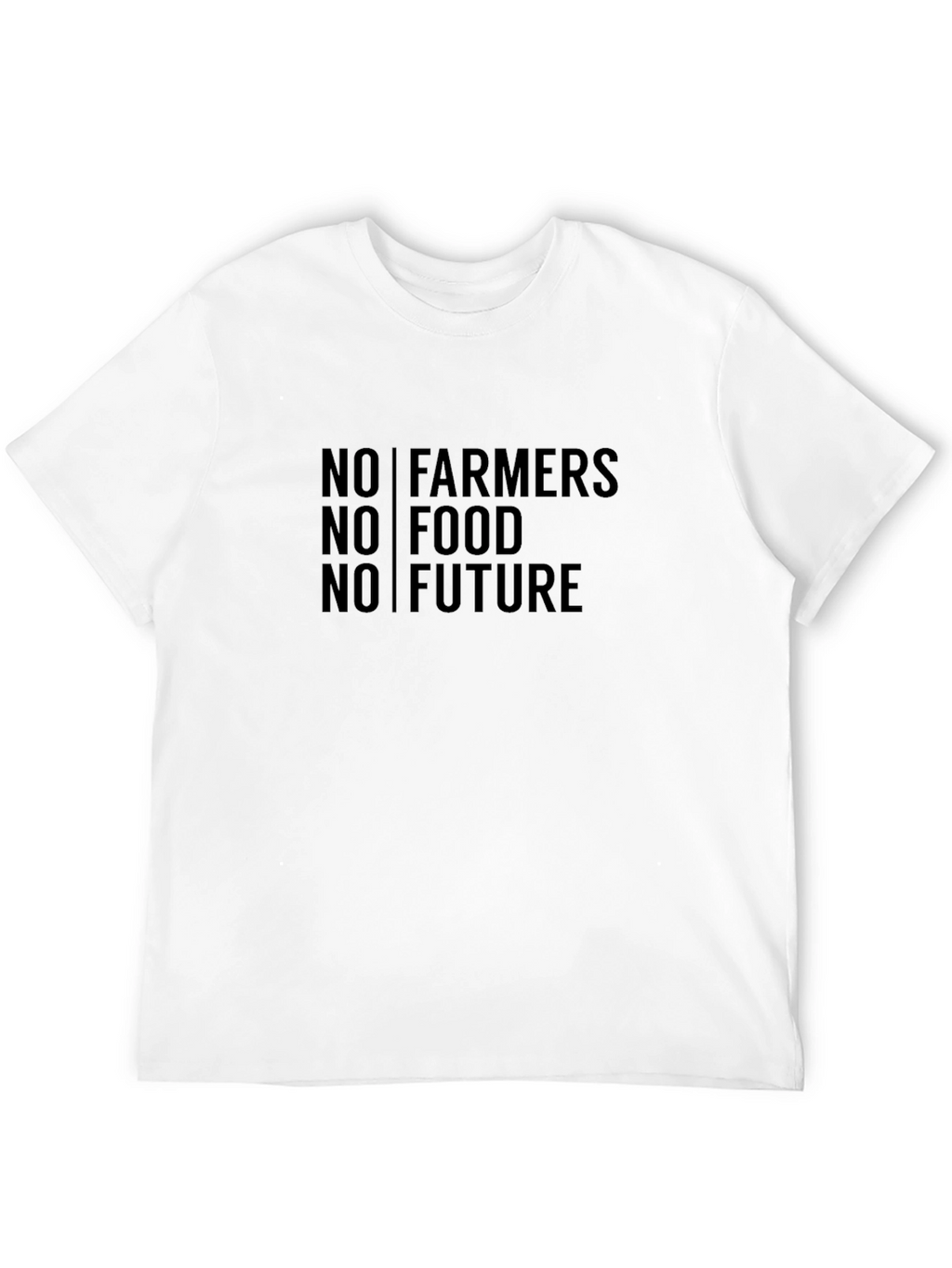 No Farmers No Food No Future Black T-Shirt
