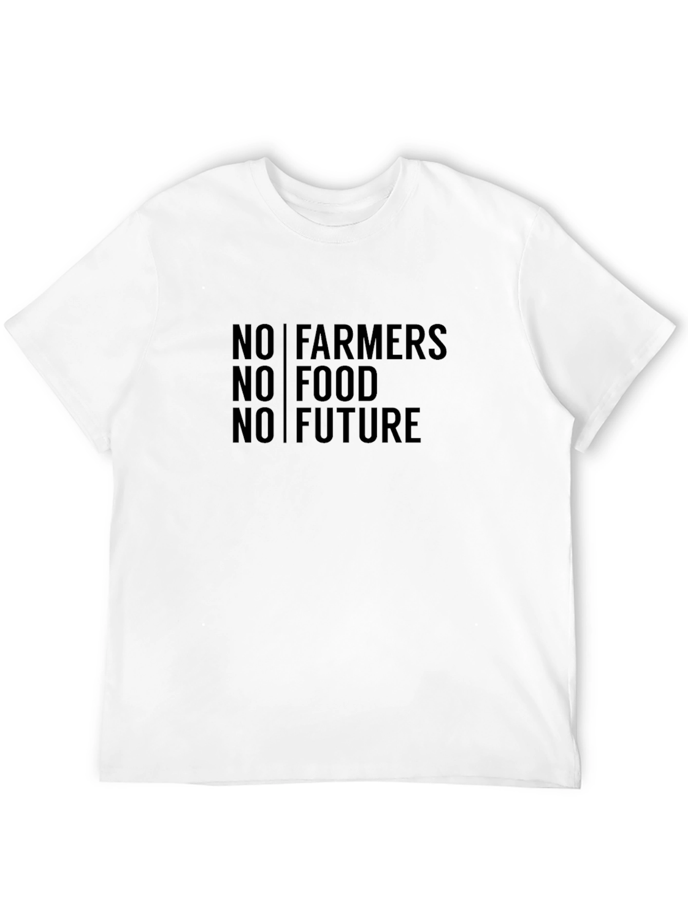 No Farmers No Food No Future Black T-Shirt