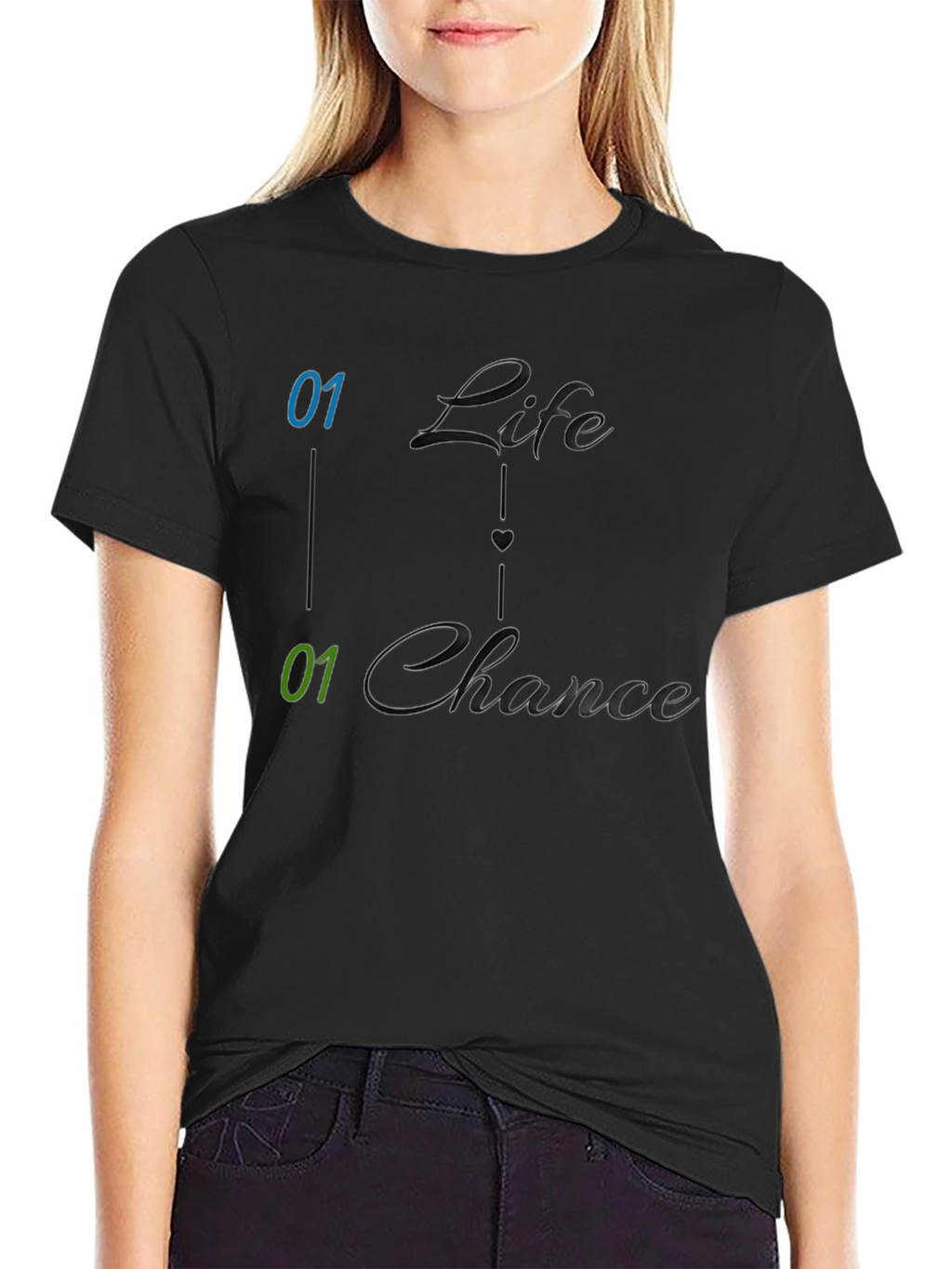 Life and Chance Graphic Print Mens Tee - Black
