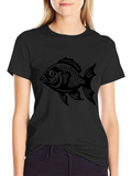 Black Fish Graphic Tee - Mens Stylish Casual Shirt