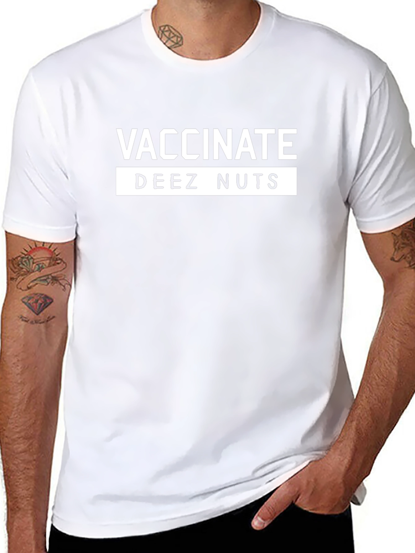 Vaccinate Deez Nuts Graphic Tee - Funny T-Shirt