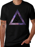 Cosmic Om Triangle Black T-Shirt