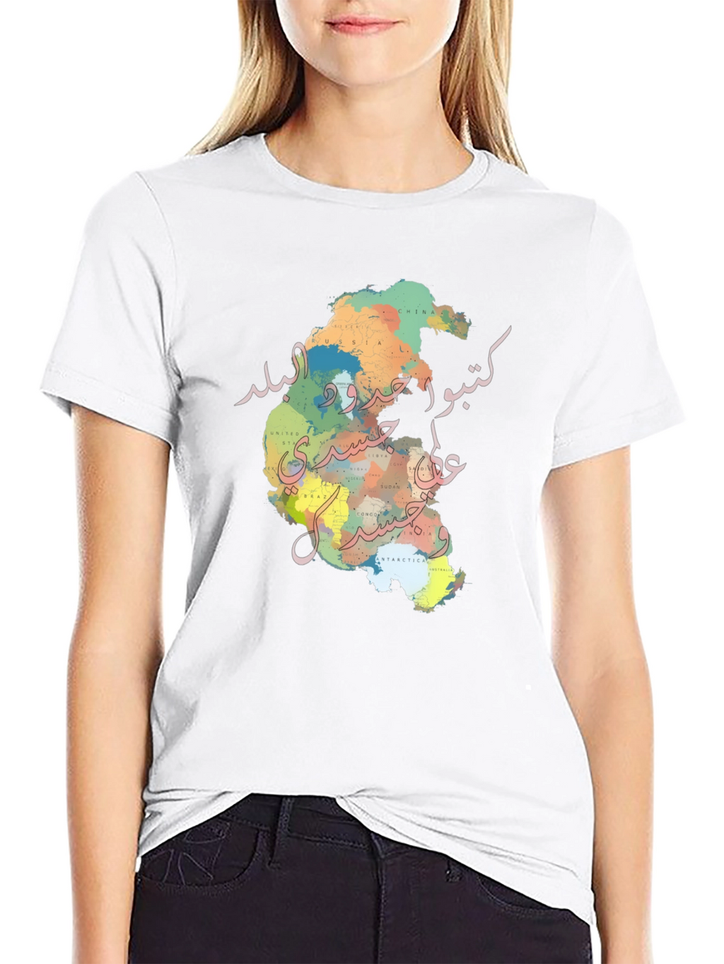 World Map Graphic Tee - Unique Design