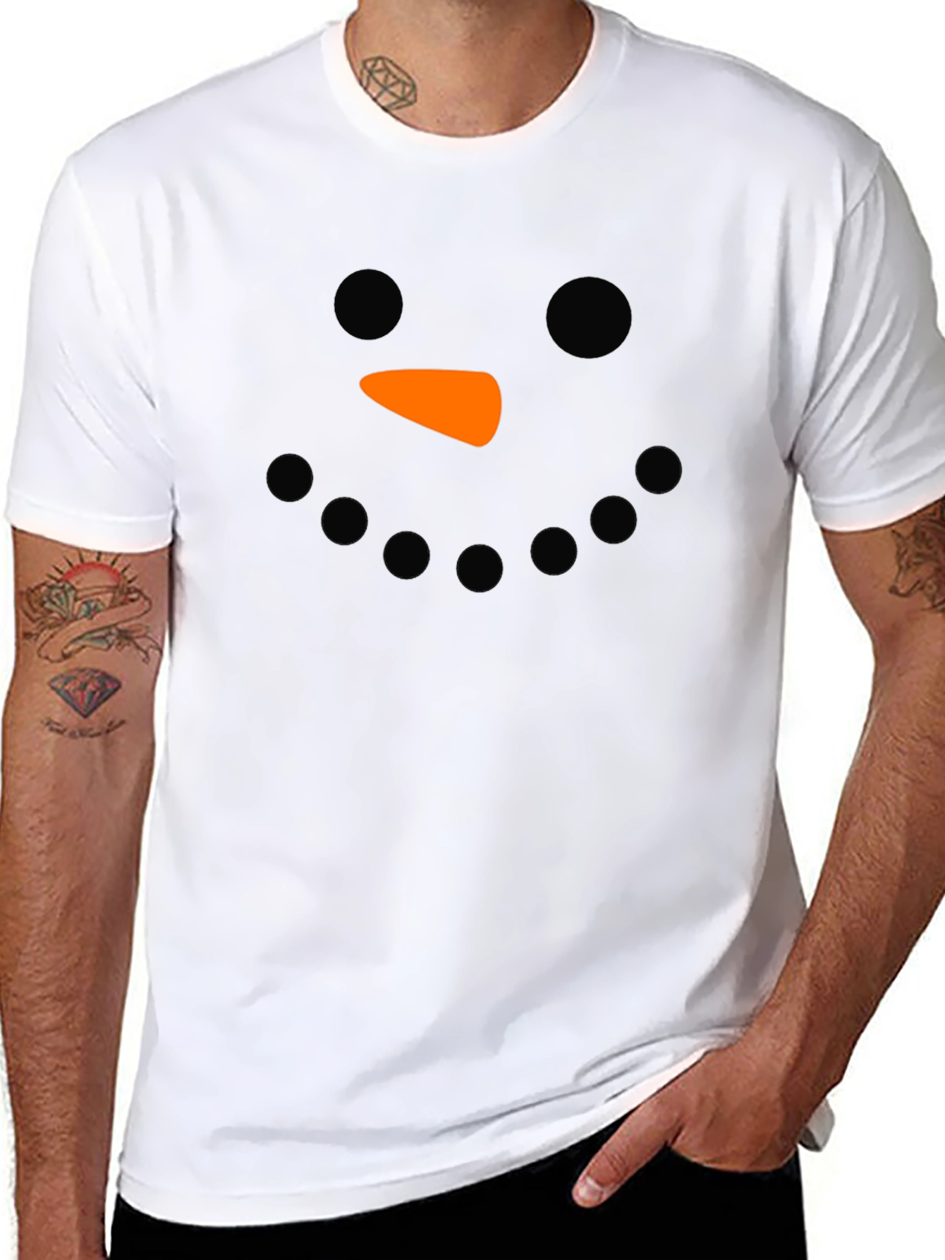 Snowman Face T-Shirt - Holiday Fun