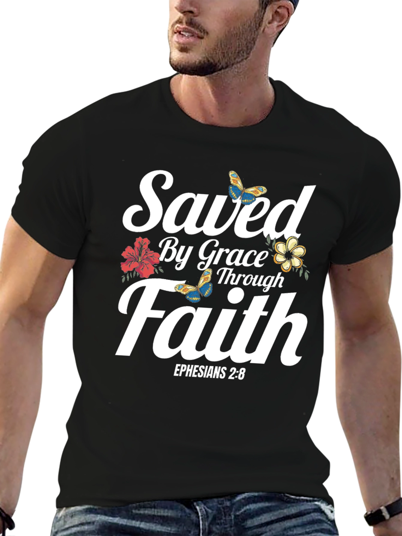 Saved By Grace Faith T-Shirt - Ephesians 2:8