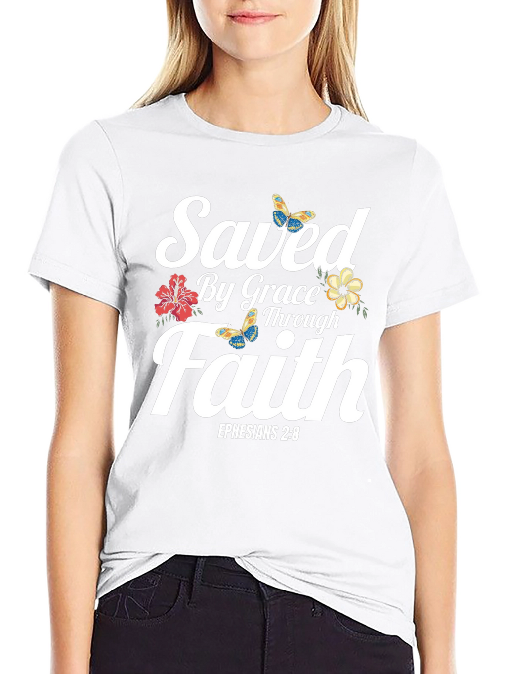 Saved By Grace Faith T-Shirt - Ephesians 2:8