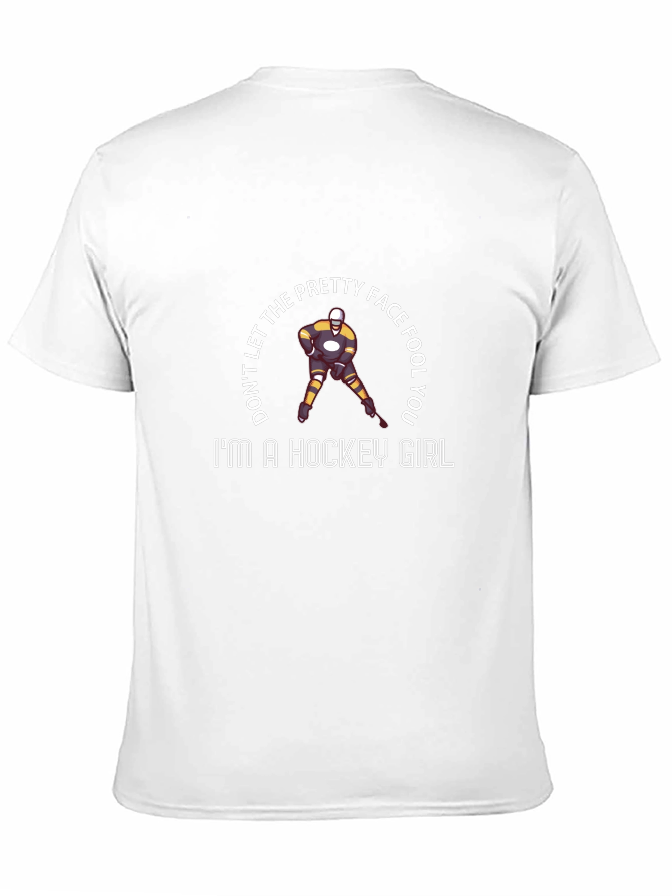 Hockey Girl Graphic T-Shirt - Pretty Face Fool You