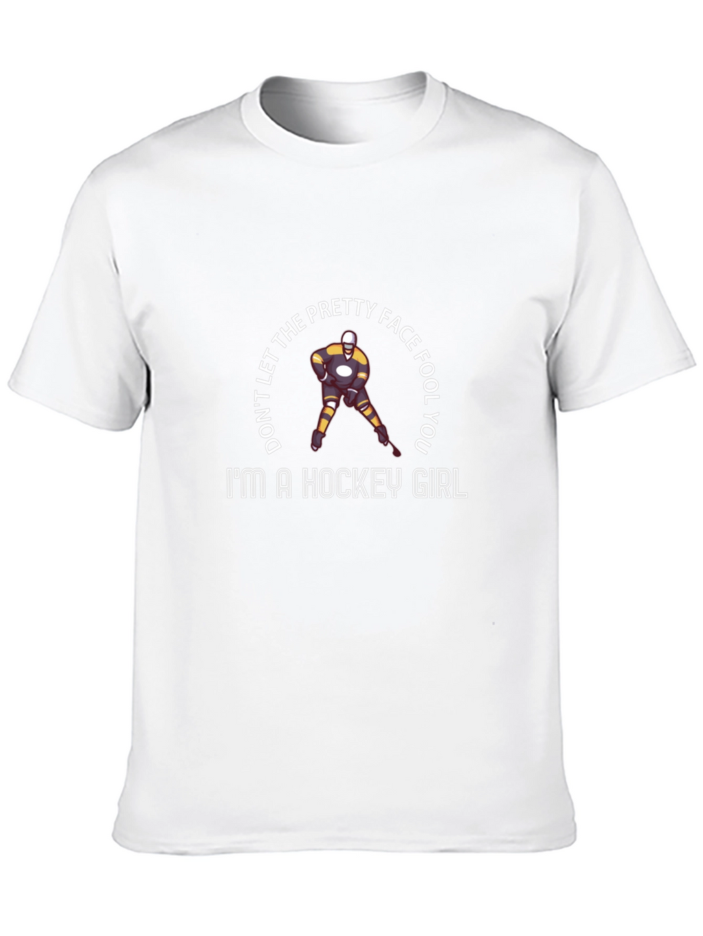 Hockey Girl Graphic T-Shirt - Pretty Face Fool You