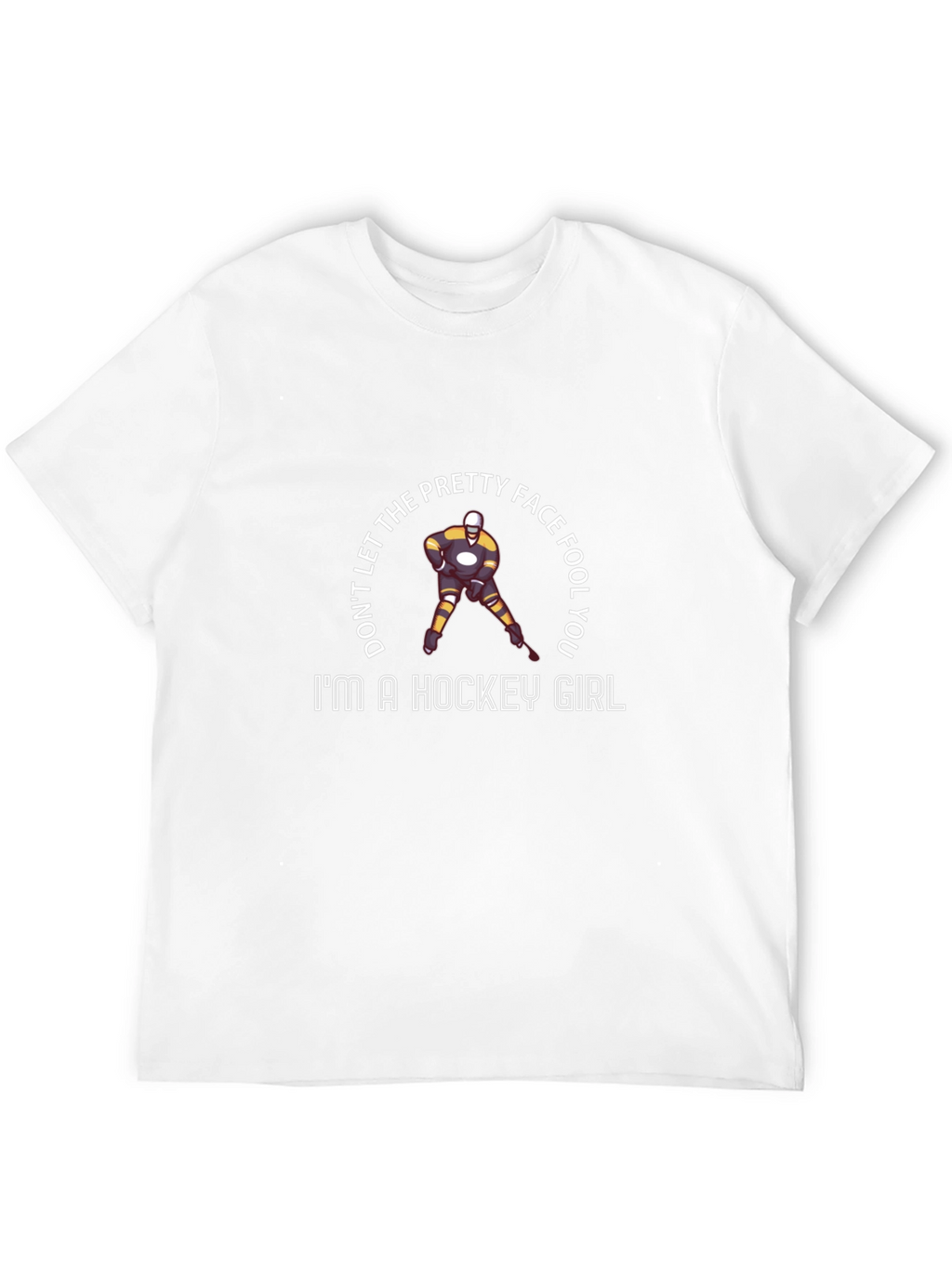 Hockey Girl Graphic T-Shirt - Pretty Face Fool You