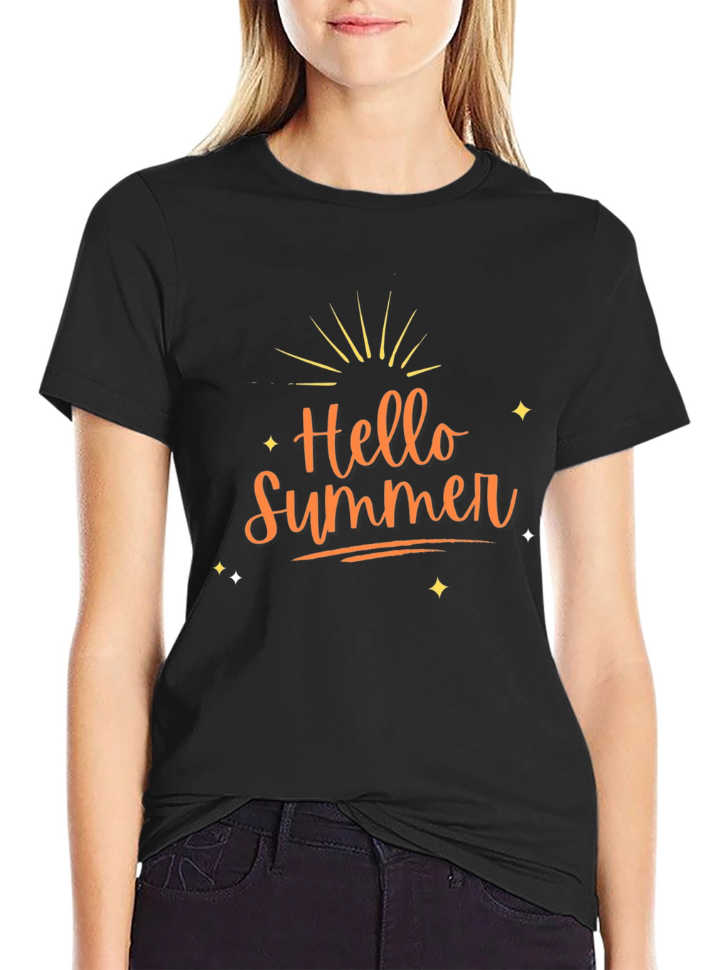 Hello Summer Black T-Shirt