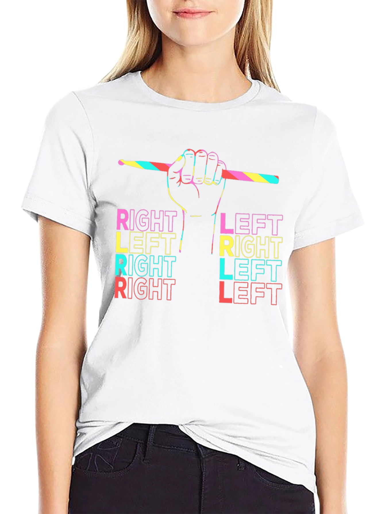 Drummer Right Left T-Shirt - Music Lover Tee
