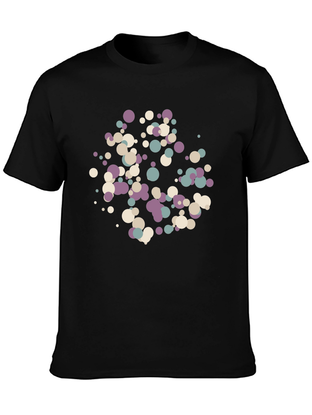 Modern Dots Black T-Shirt
