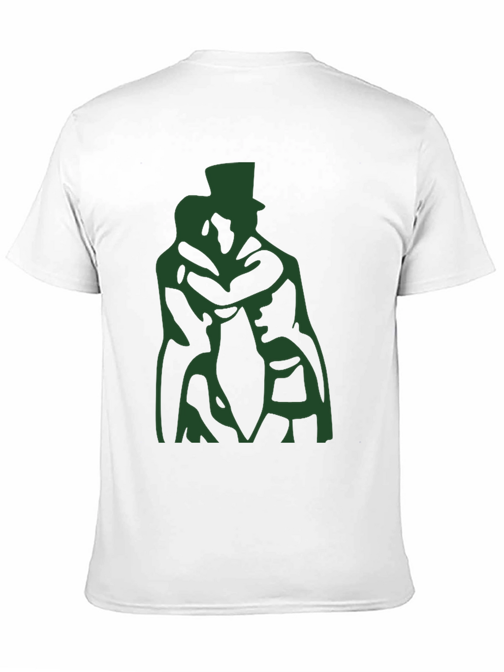 Black T-Shirt with Green Silhouette Design